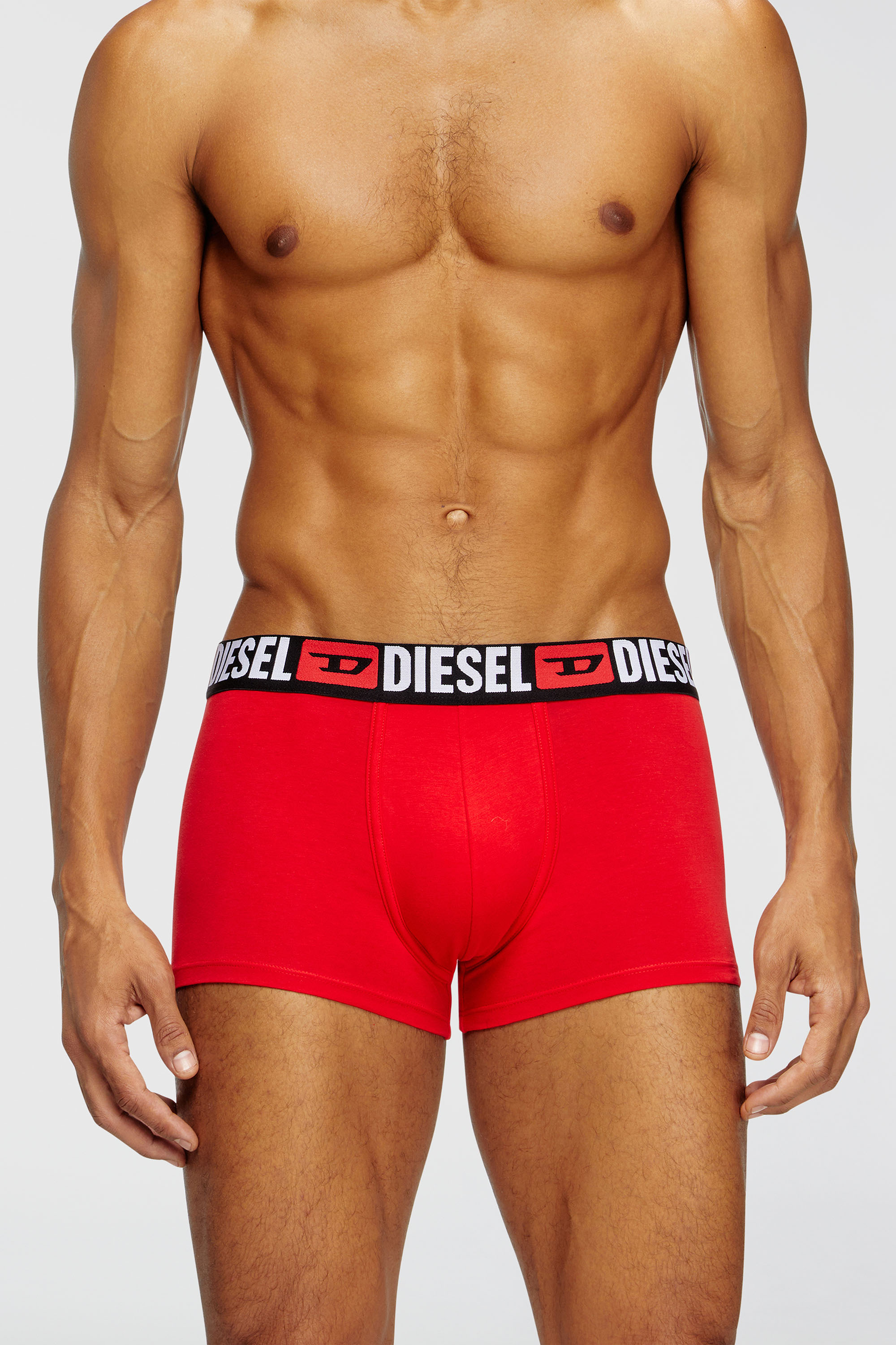 Diesel - UMBX-DAMIENTHREEPACK, Set da tre boxer con elastico in vita con logo all-over Uomo in Multicolor - 3
