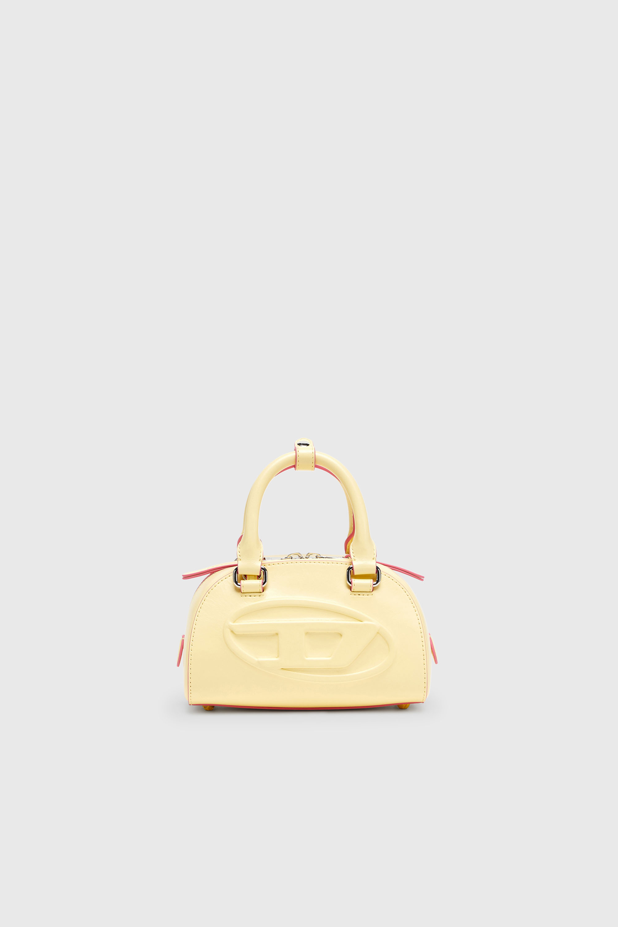 Diesel - 1DR DOME CROSSBODY, 1DR Dome-Borsa bowling piccola in pelle Donna in Giallo - 1