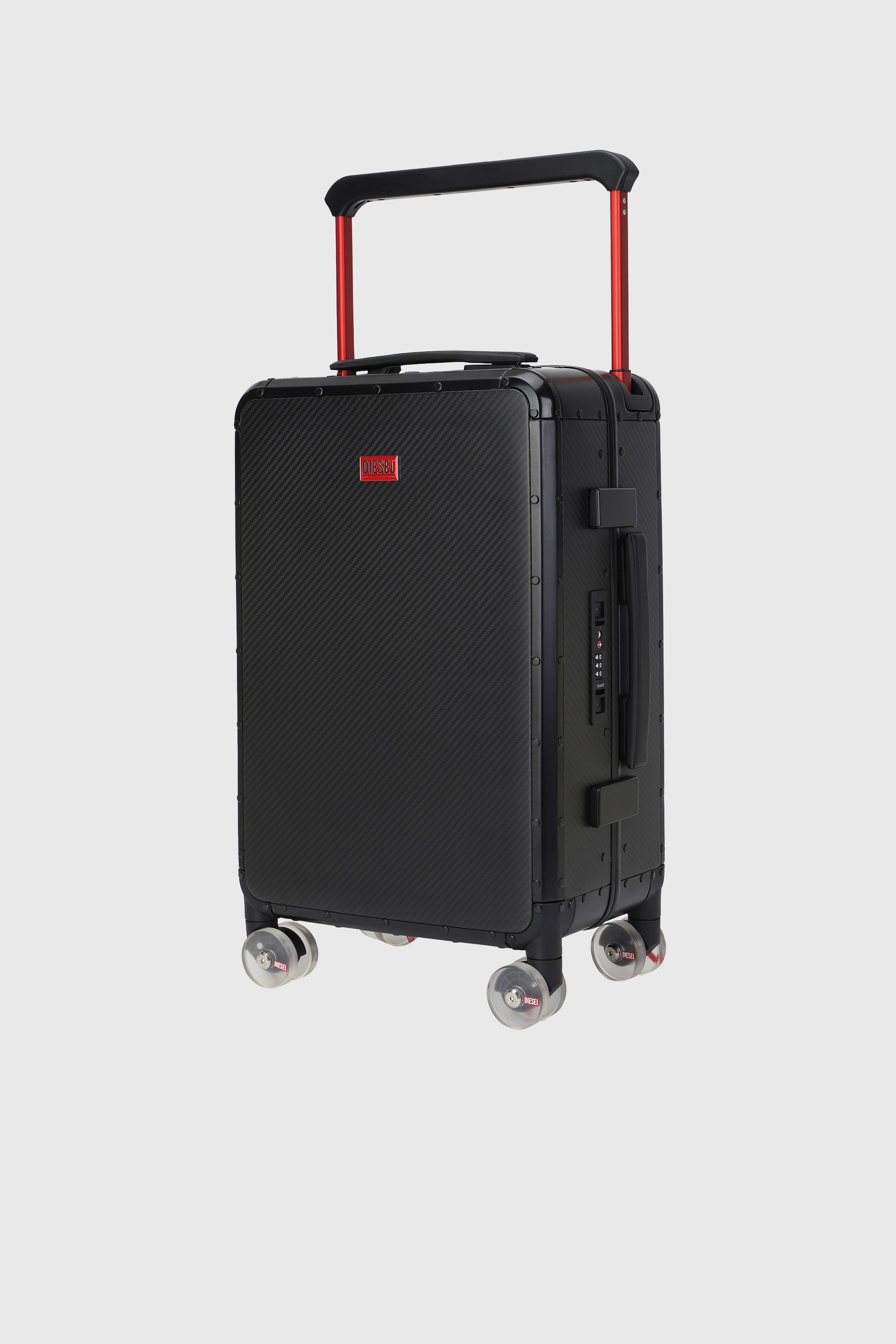 Diesel - DSL CARBON FIBER TROLLEY-BLACK- DSL001, Unisex's Carbon fiber suitcase size S in Black - 5