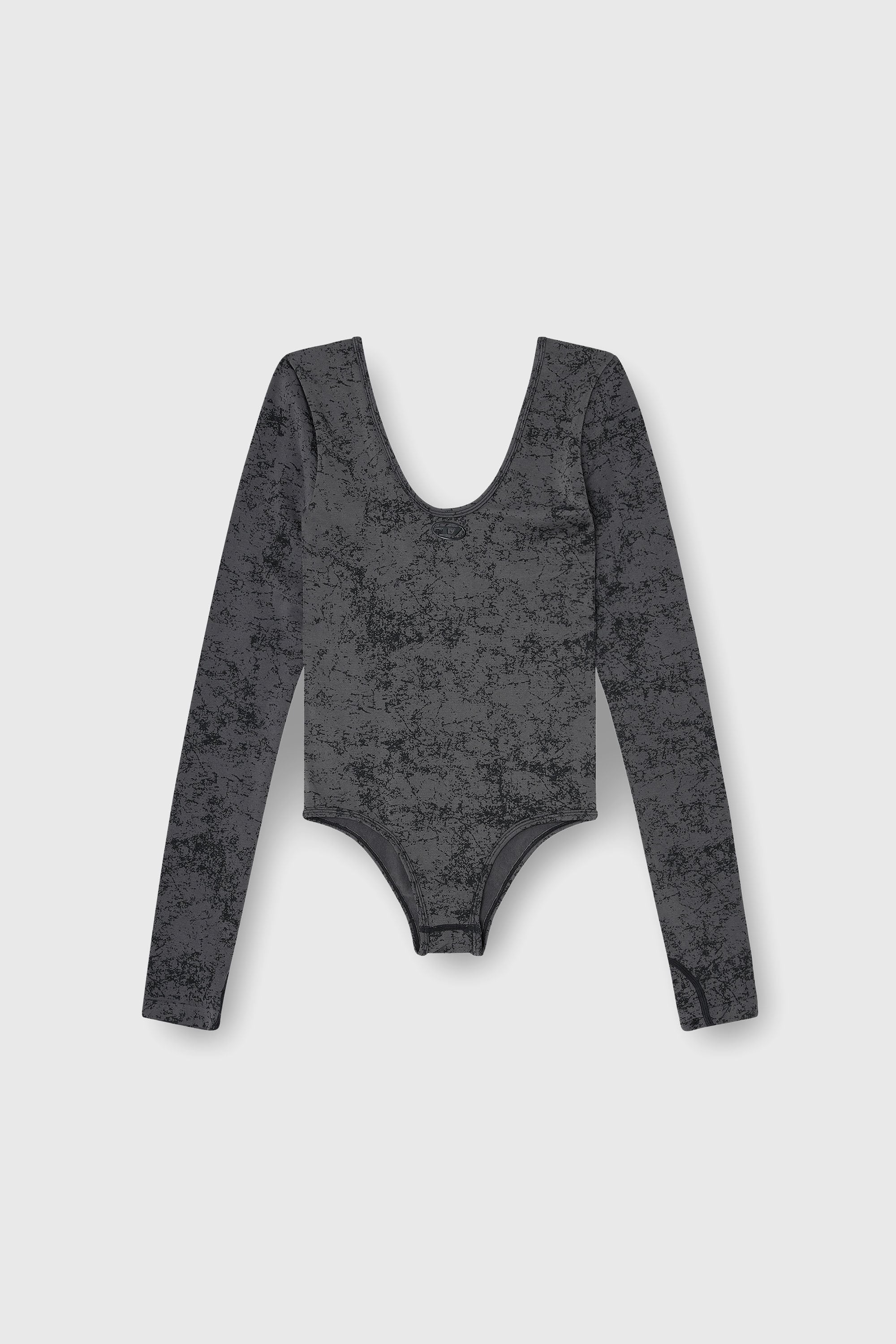 Diesel - IONNA-UTLT, Body con schiena scoperta e stampa utility Donna in Nero - 2