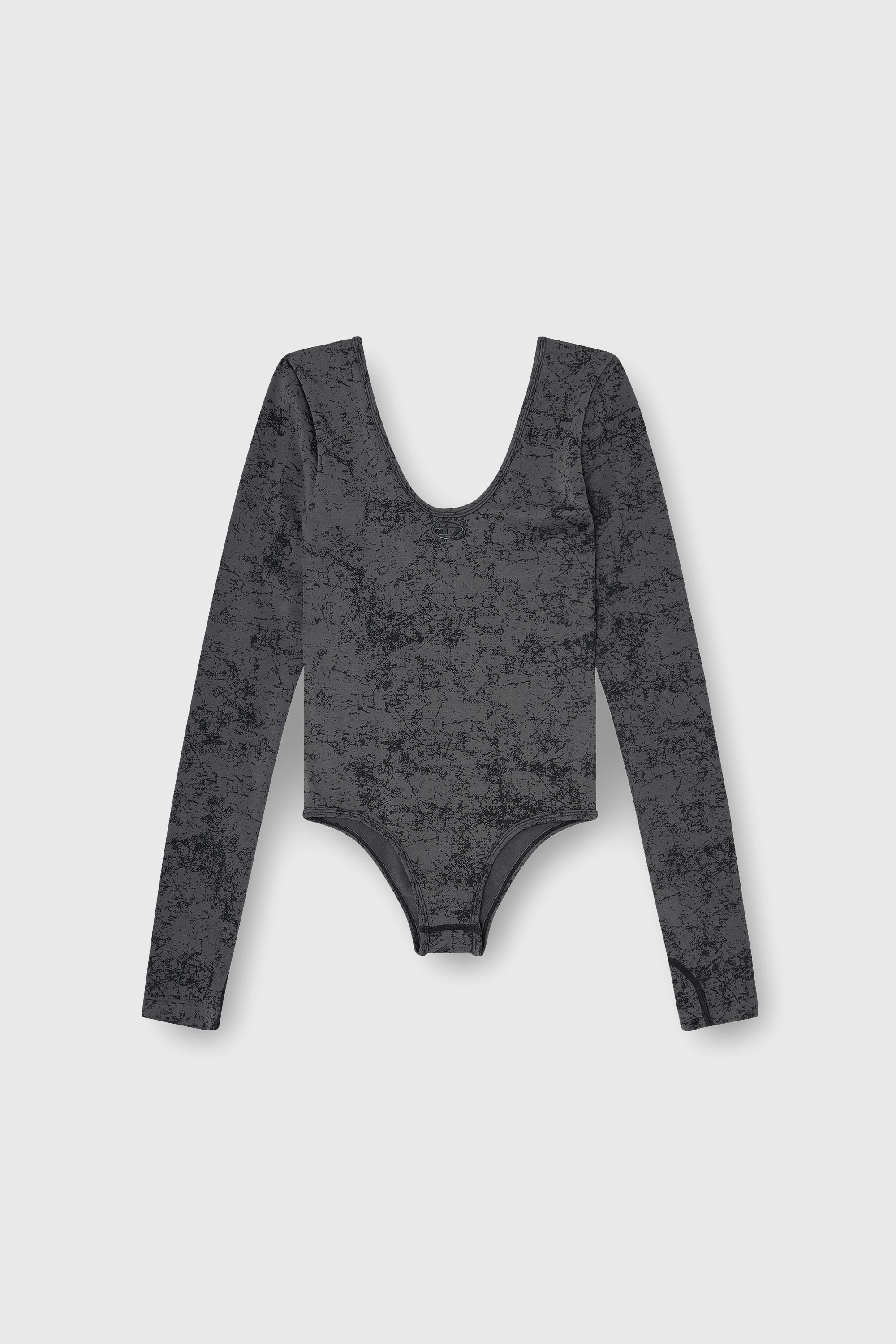 Diesel - IONNA-UTLT, Body con schiena scoperta e stampa utility Donna in Nero - 2