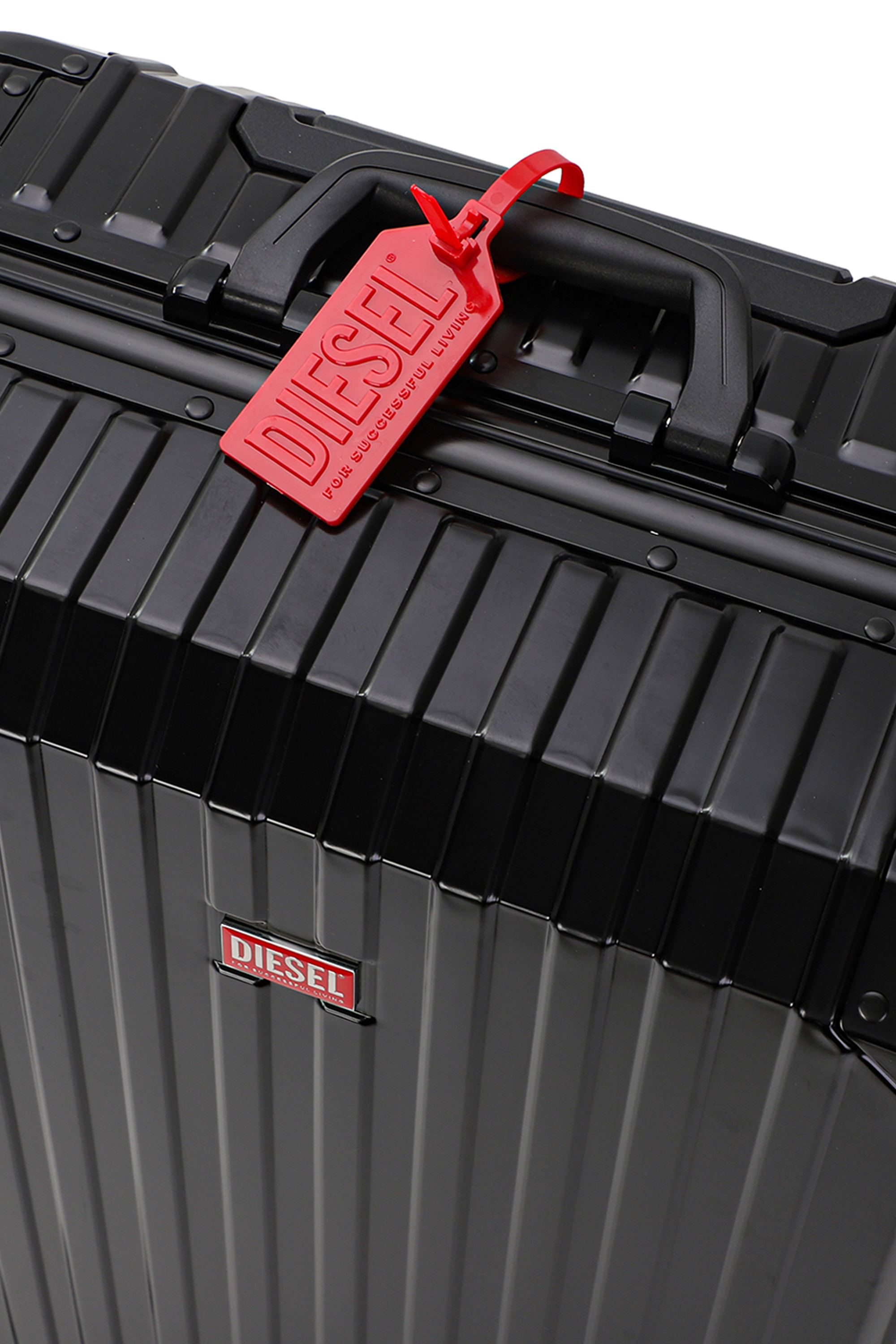 Diesel - DIESEL ALUMINUM TROLLEY- DSL002, Valigia in alluminio taglia M Unisex in Nero - 2