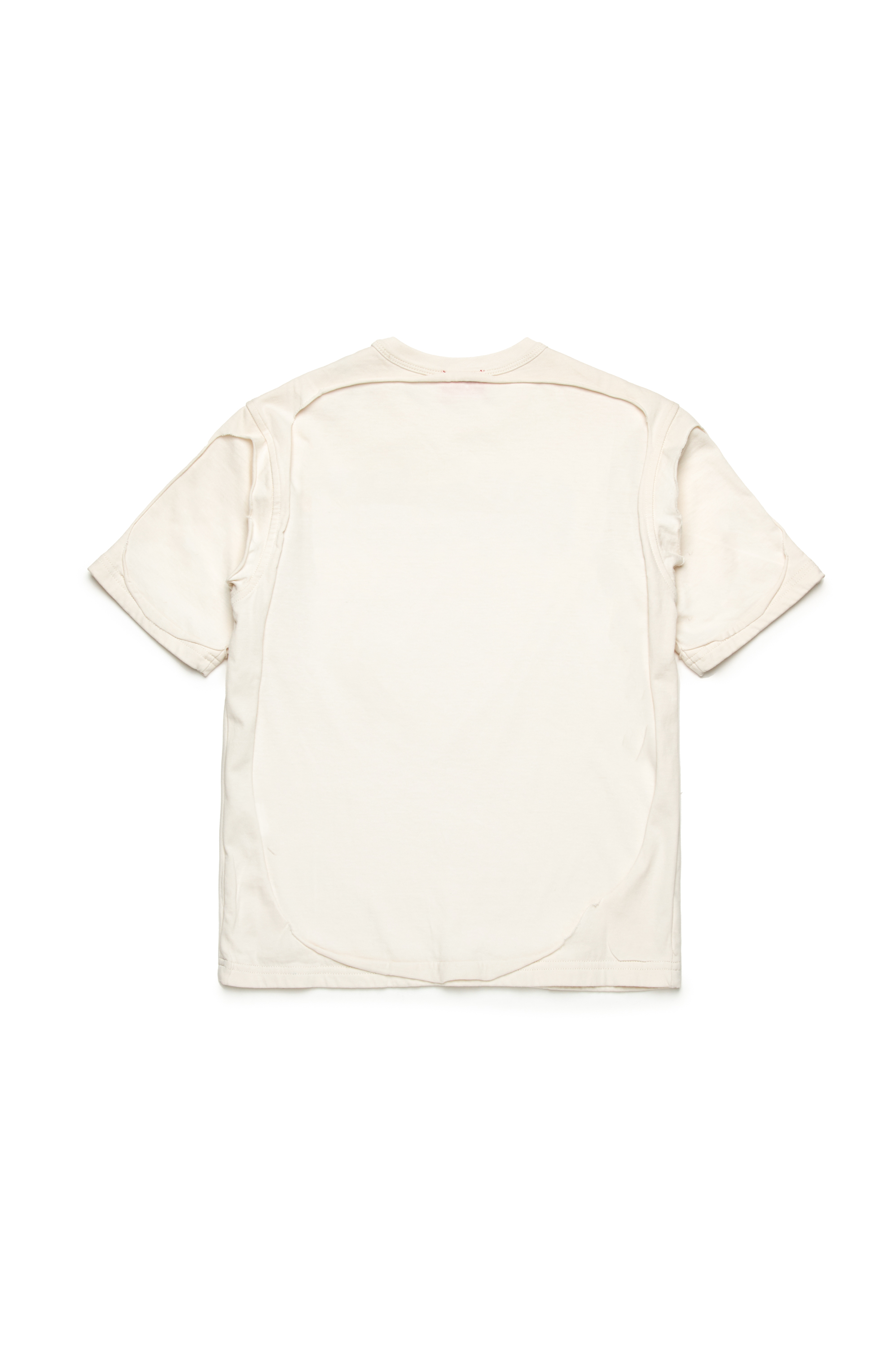 Diesel - TBOXTDBL OVER, T-shirt effetto peel-off con logo dégradé Uomo in Bianco - 2