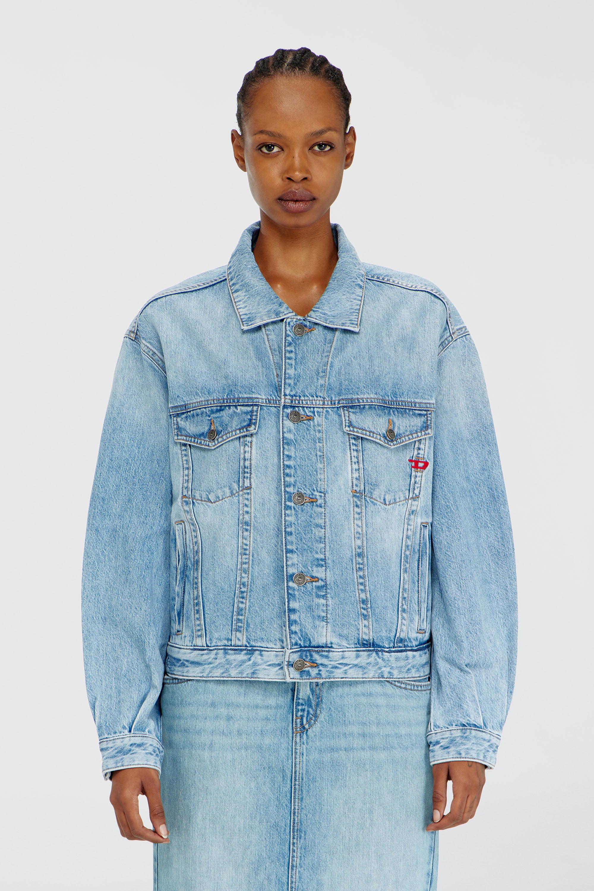 Diesel - D-RANGER, Giacca trucker in denim Unisex in Blu - 1