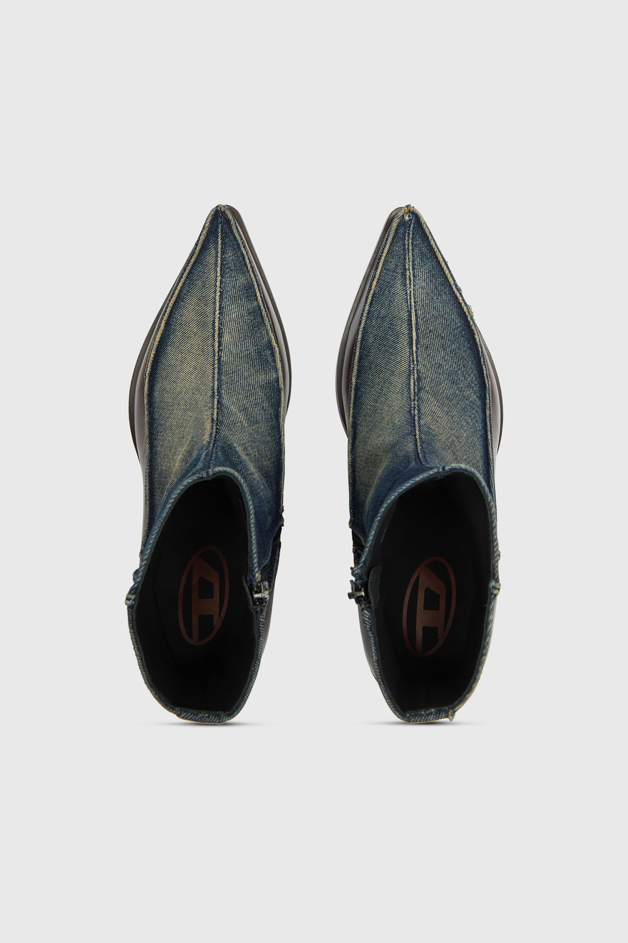 Diesel - D-FRIDO-30-TR, D-Frido-Stivaletti in pelle e denim Uomo in ToBeDefined - 4