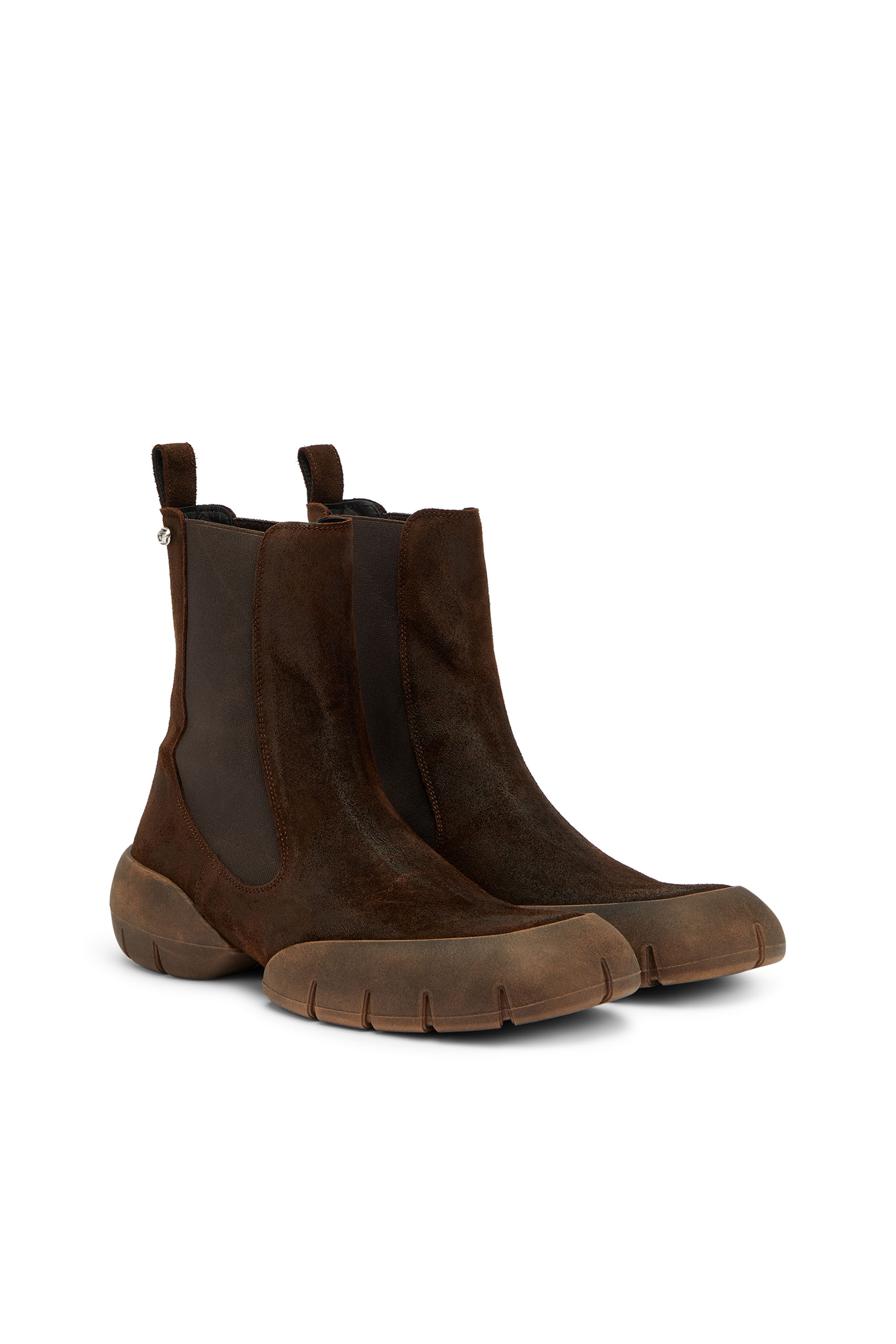 Diesel - D-MATHIEU CH, D-Mathieu - Stivali in scamosciato con suola in gomma Uomo in Marrone - 2