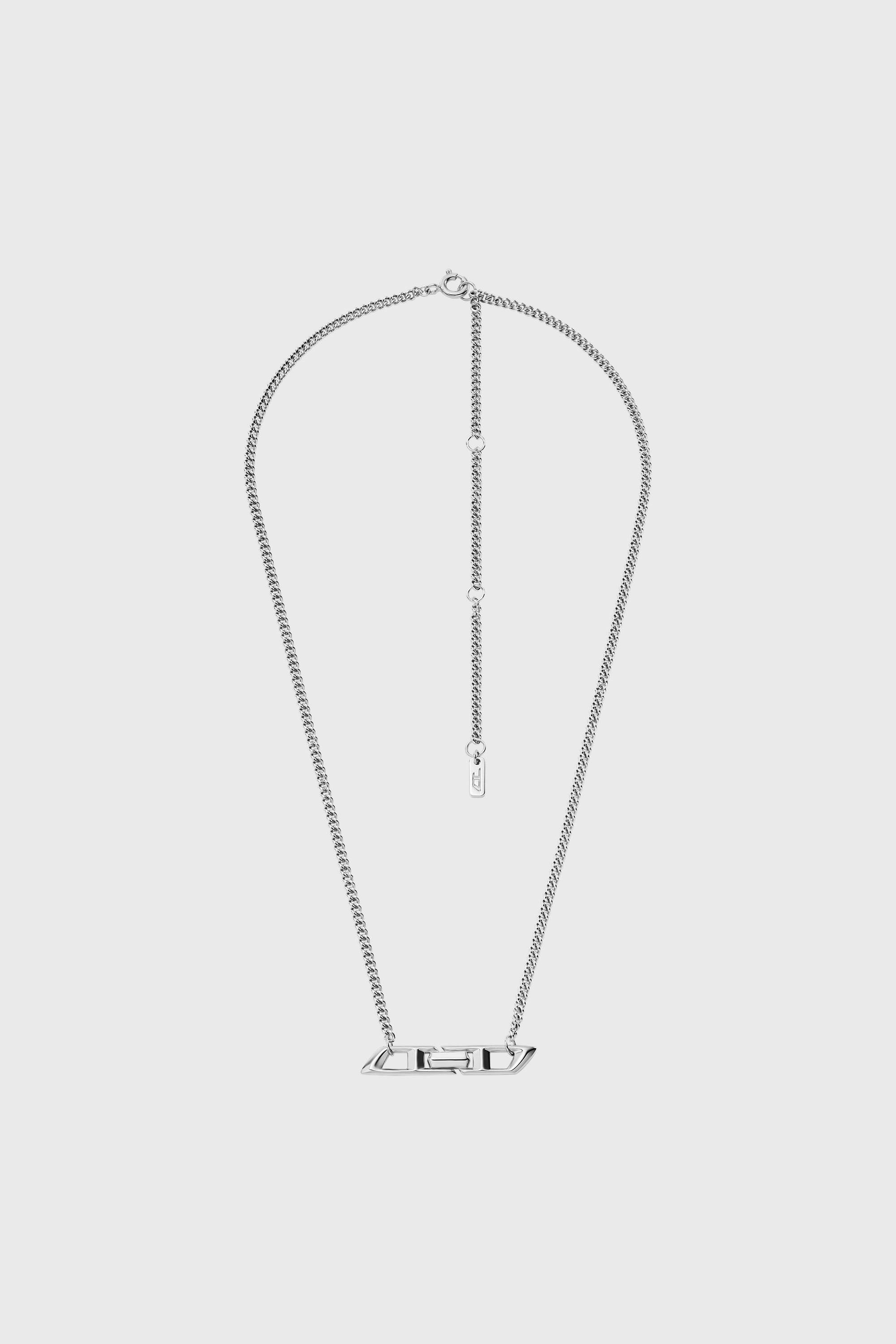 Diesel - DL1351040 STERLING SILVER JEWEL, Collana D Logo in argento sterling Unisex in Argento - 1
