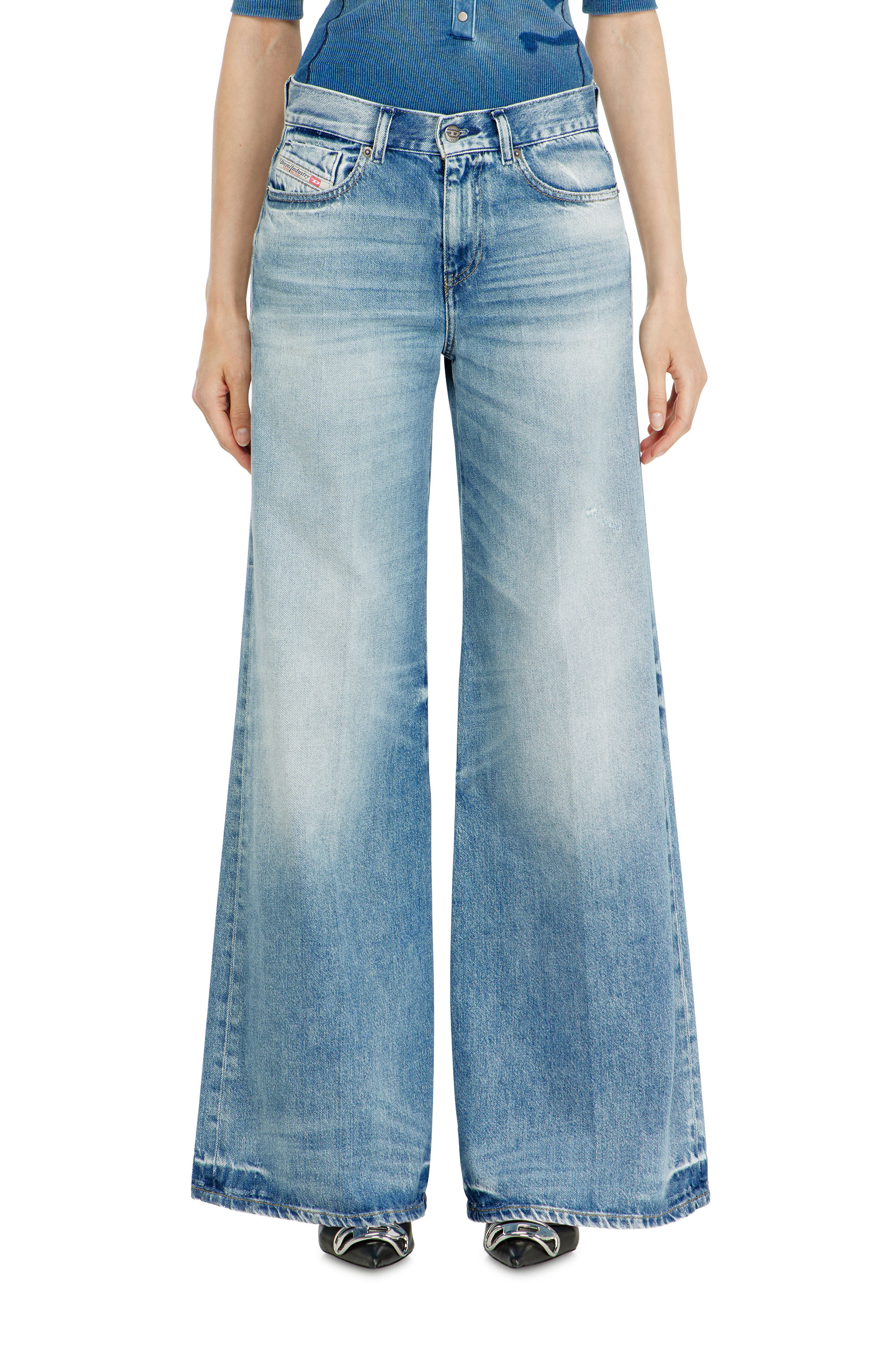 Diesel - Flare Jeans 1978 D-Akemi 09M07 Donna, Blu Chiaro - Image 4