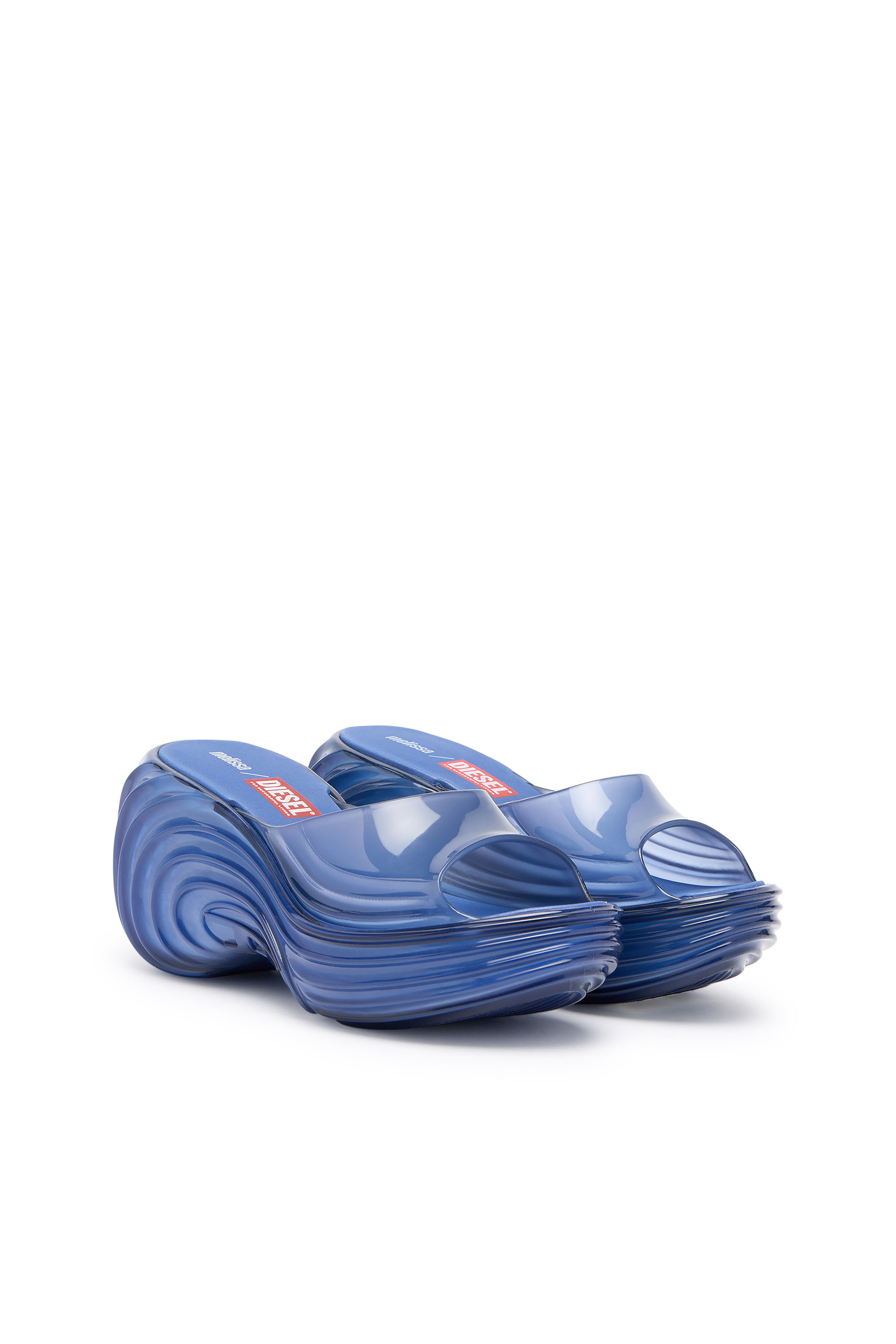 Diesel - MELISSA QUANTUM PLATFORM, Mule platform in Melflex&reg; Donna in Blu - 3