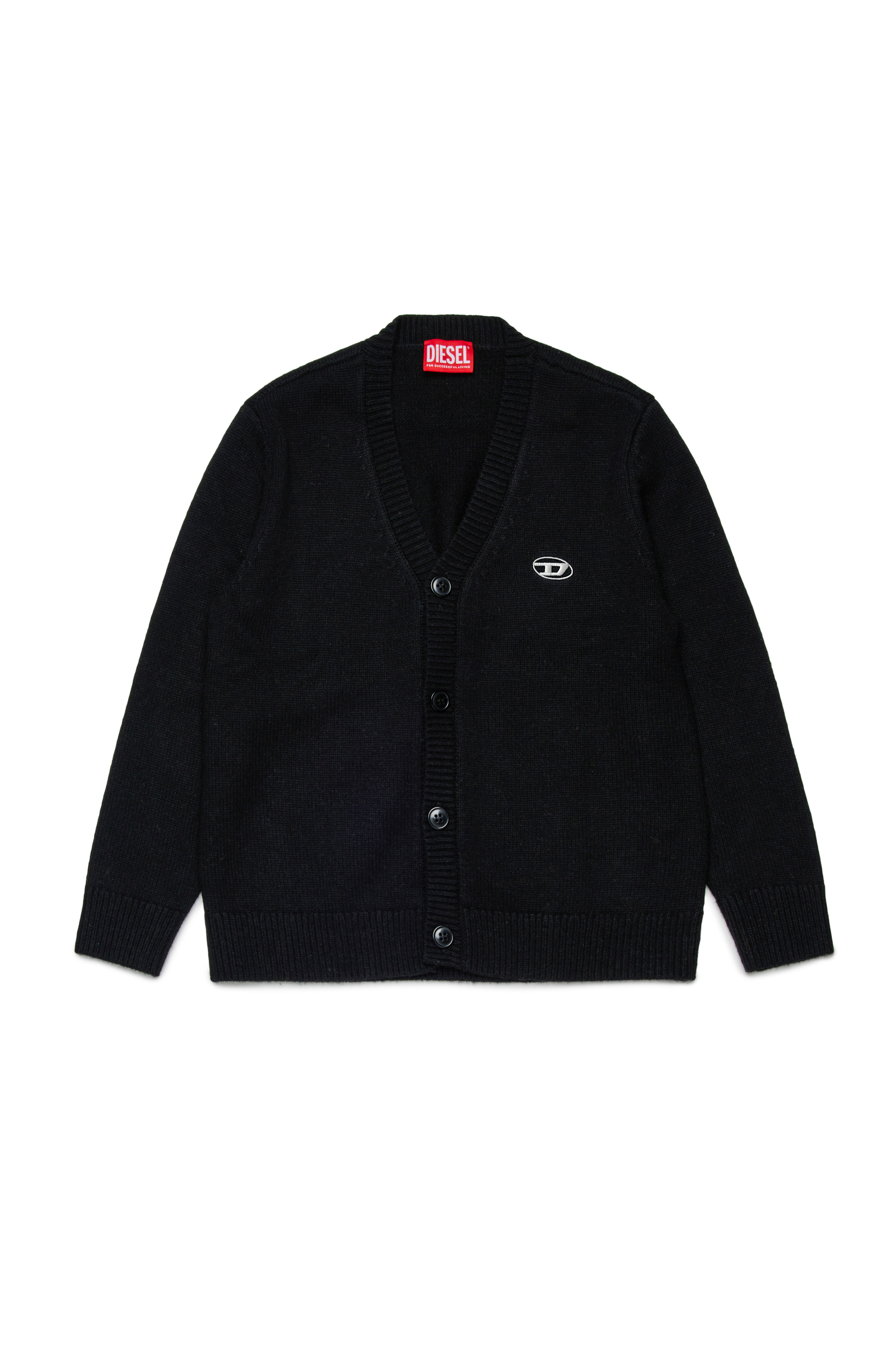 Diesel - KRAMCARDIGAN, Cardigan in lana Uomo in Nero - 1