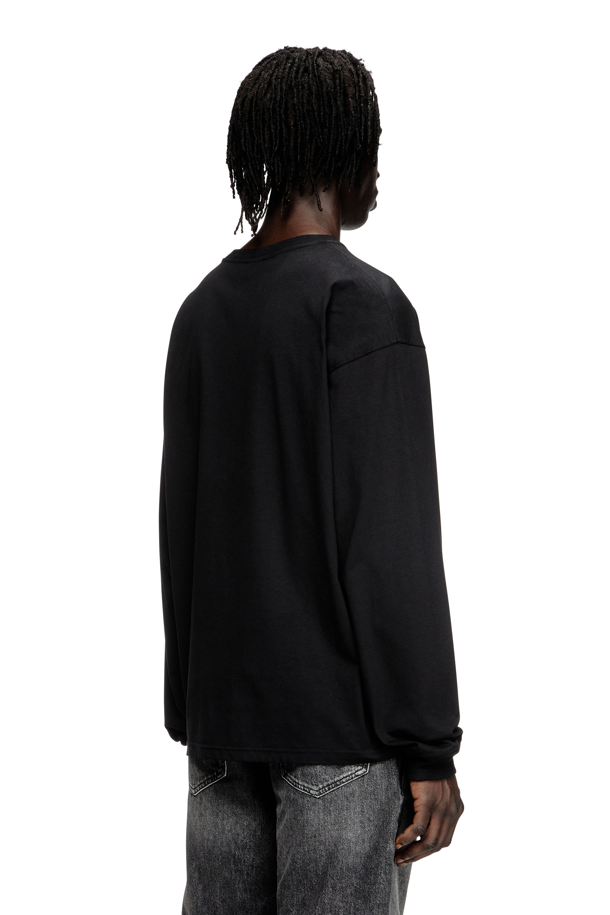 Diesel - PR-T-BOXT-LS-TOM25-1, T-shirt a manica lunga con stampa grafica Unisex in Nero - 4