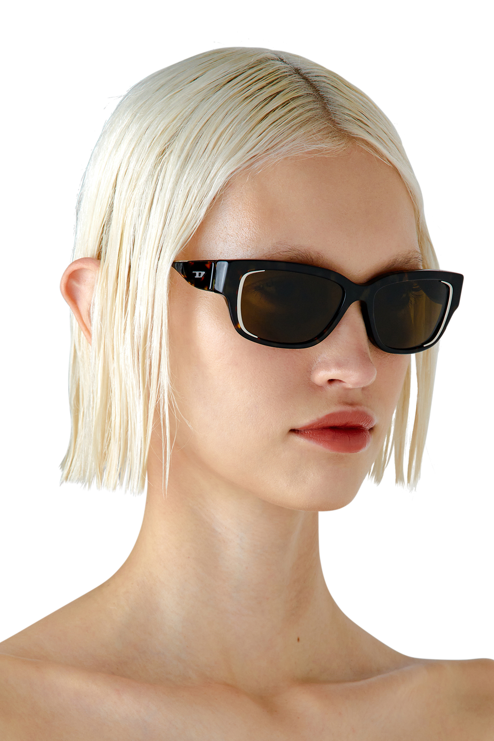 Diesel - 0DL2002 SIZE 56, Occhiali da sole rettangolari Unisex in Marrone - 6