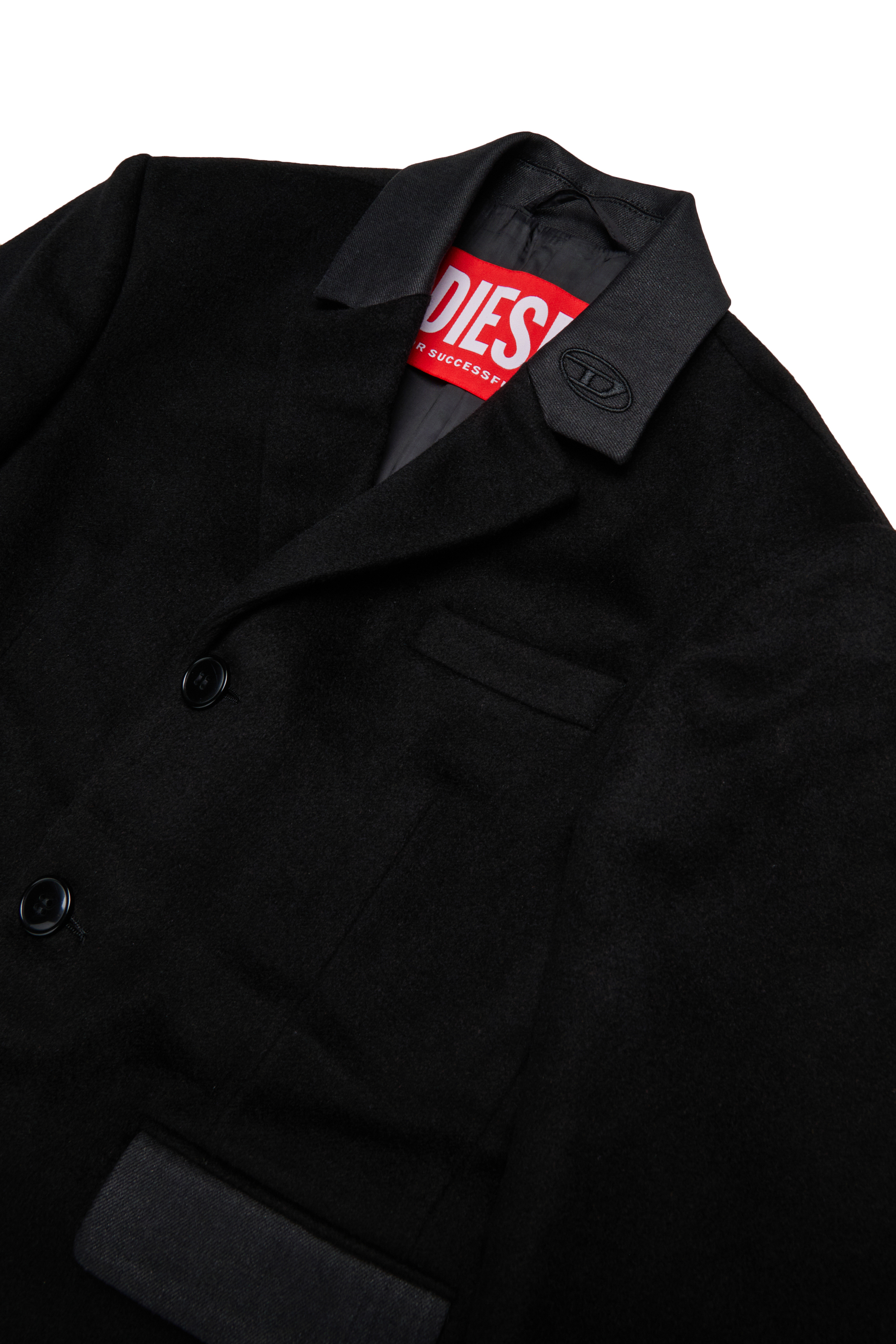 Diesel - JDERRIS, Giacca in lana con dettagli a contrasto Uomo in Nero - 3