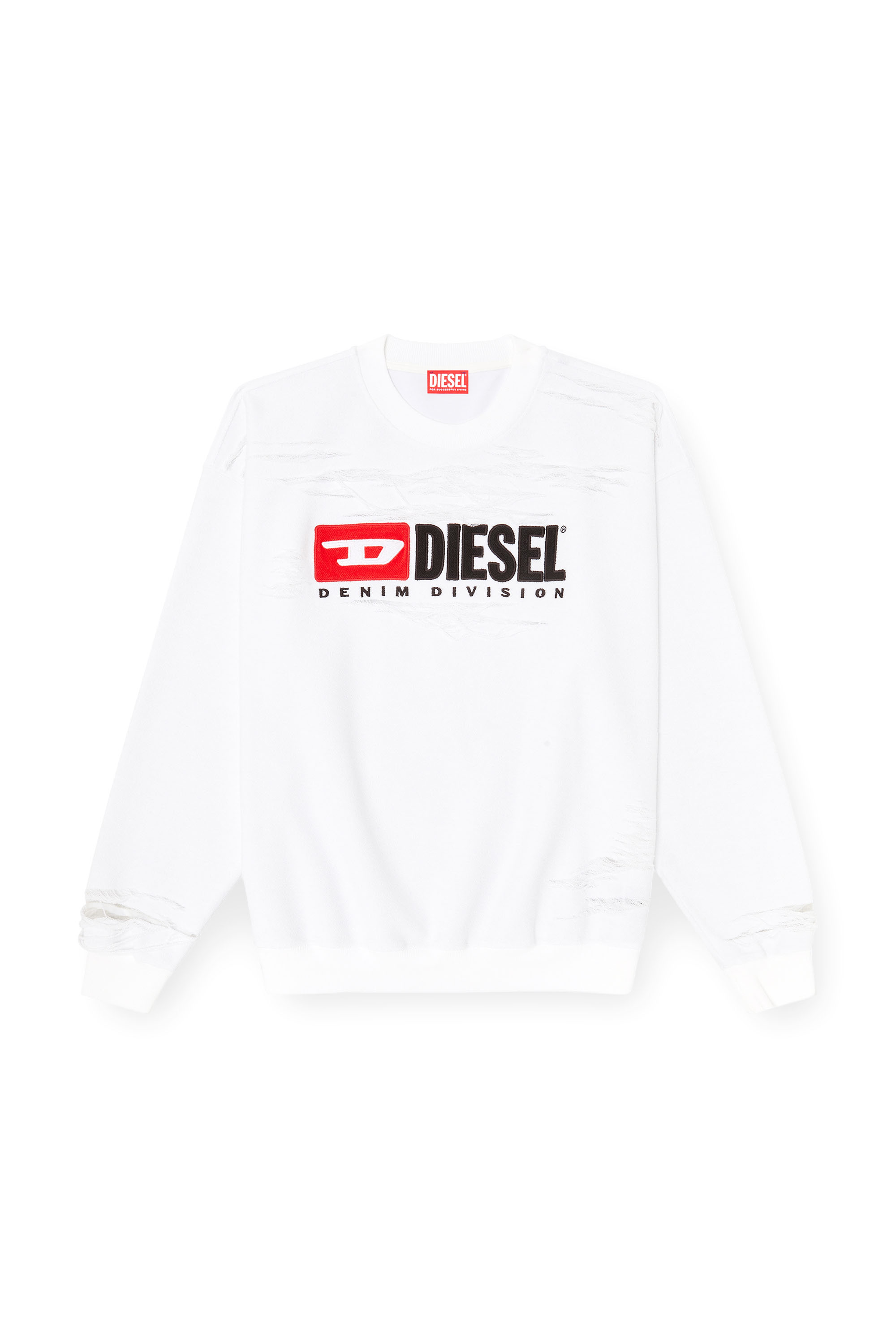 Diesel - S-BOXT-V1, Felpa con fili sospesi devor&eacute; Uomo in ToBeDefined - 3