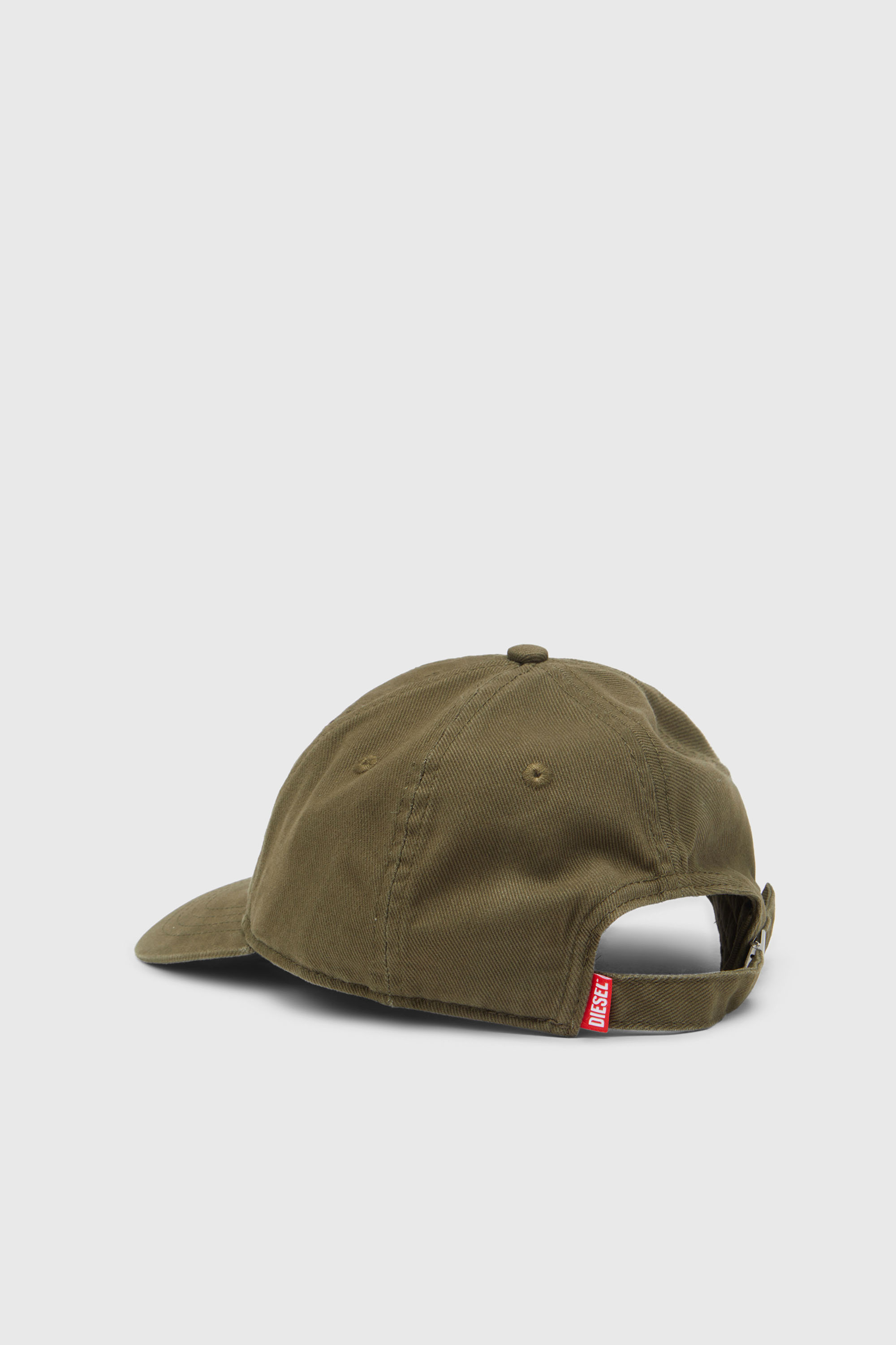 Diesel - C-RUN-WASH, Baseball cap in twill di cotone lavato Uomo in Verde - 2