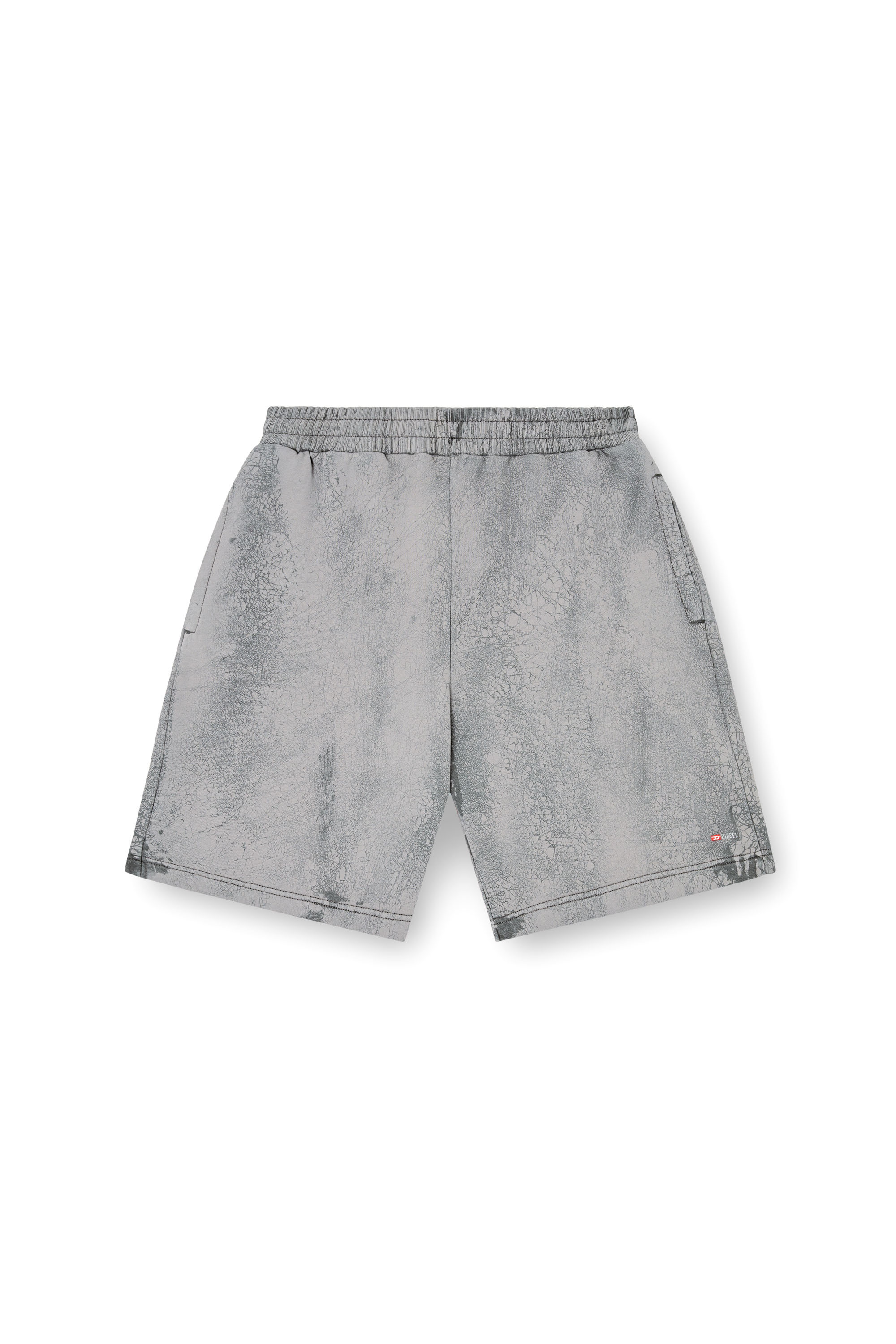 Diesel - P-CREW, Short in jersey cerato Uomo in Grigio - 3
