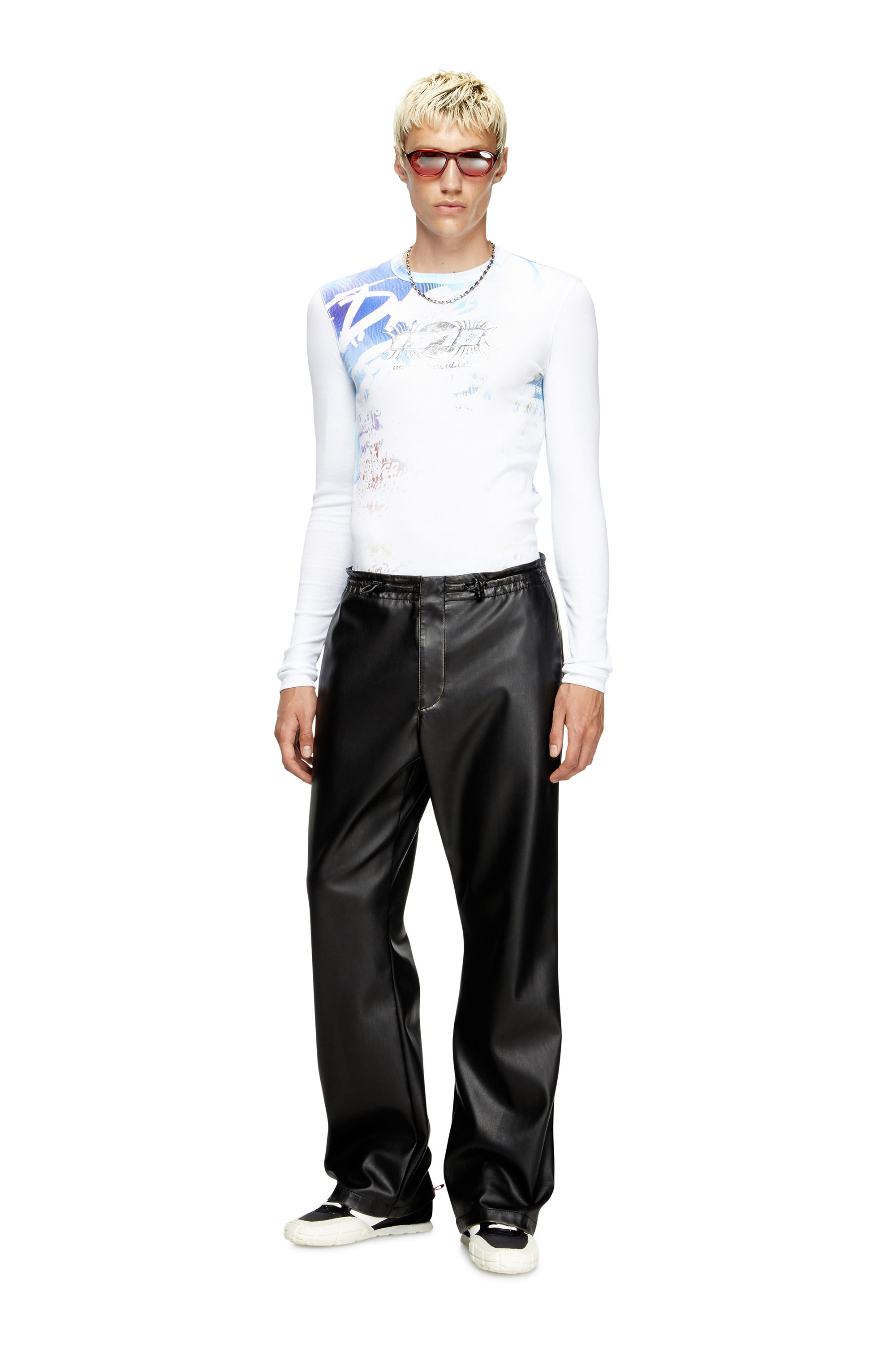 Diesel - T-RIBBER-LS-T3, Maglia a manica lunga con stampa graffiti Uomo in ToBeDefined - 2