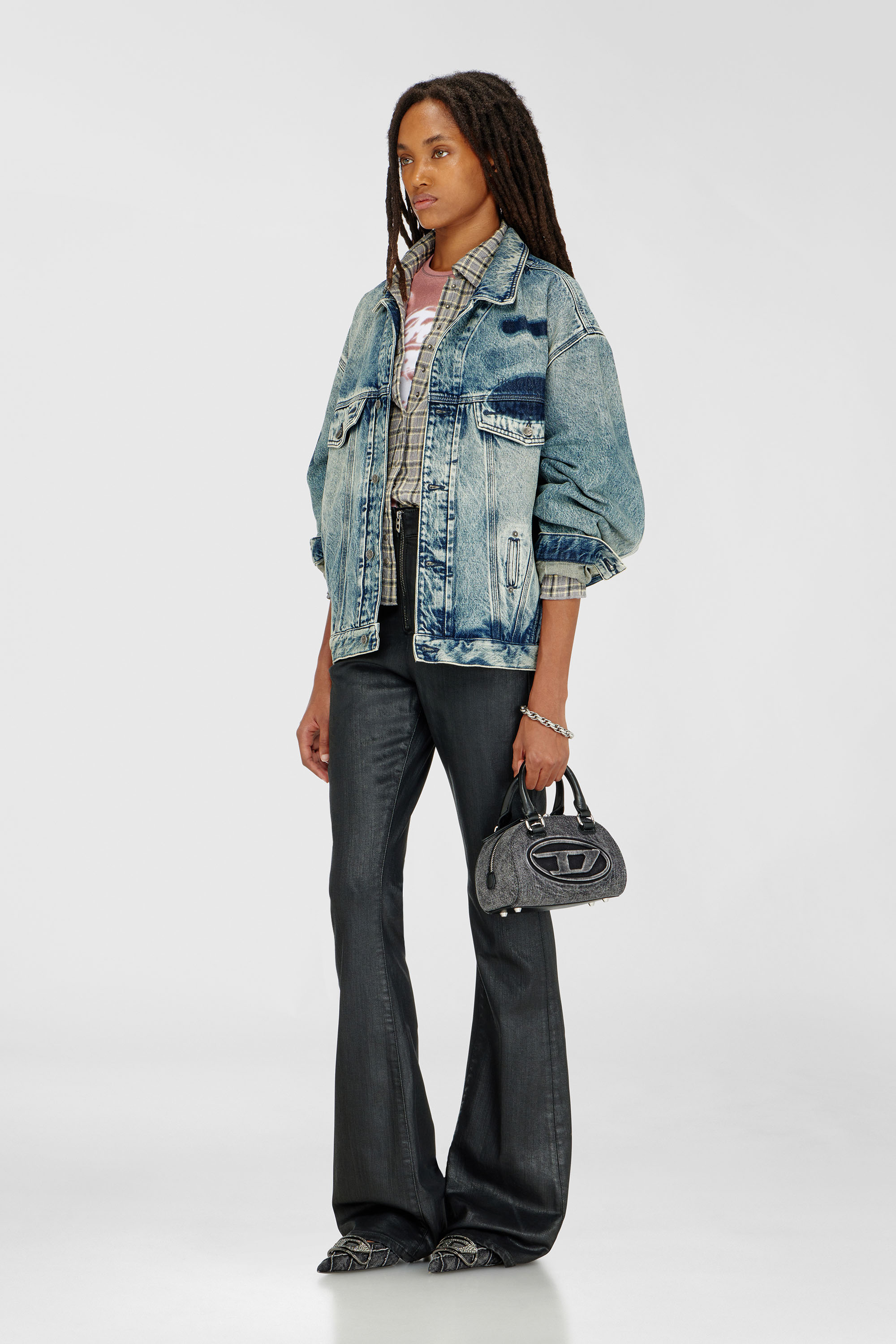 Diesel - Bootcut Jeans 1973 D-Partt 09P78 Donna, Nero/Grigio scuro - Image 1