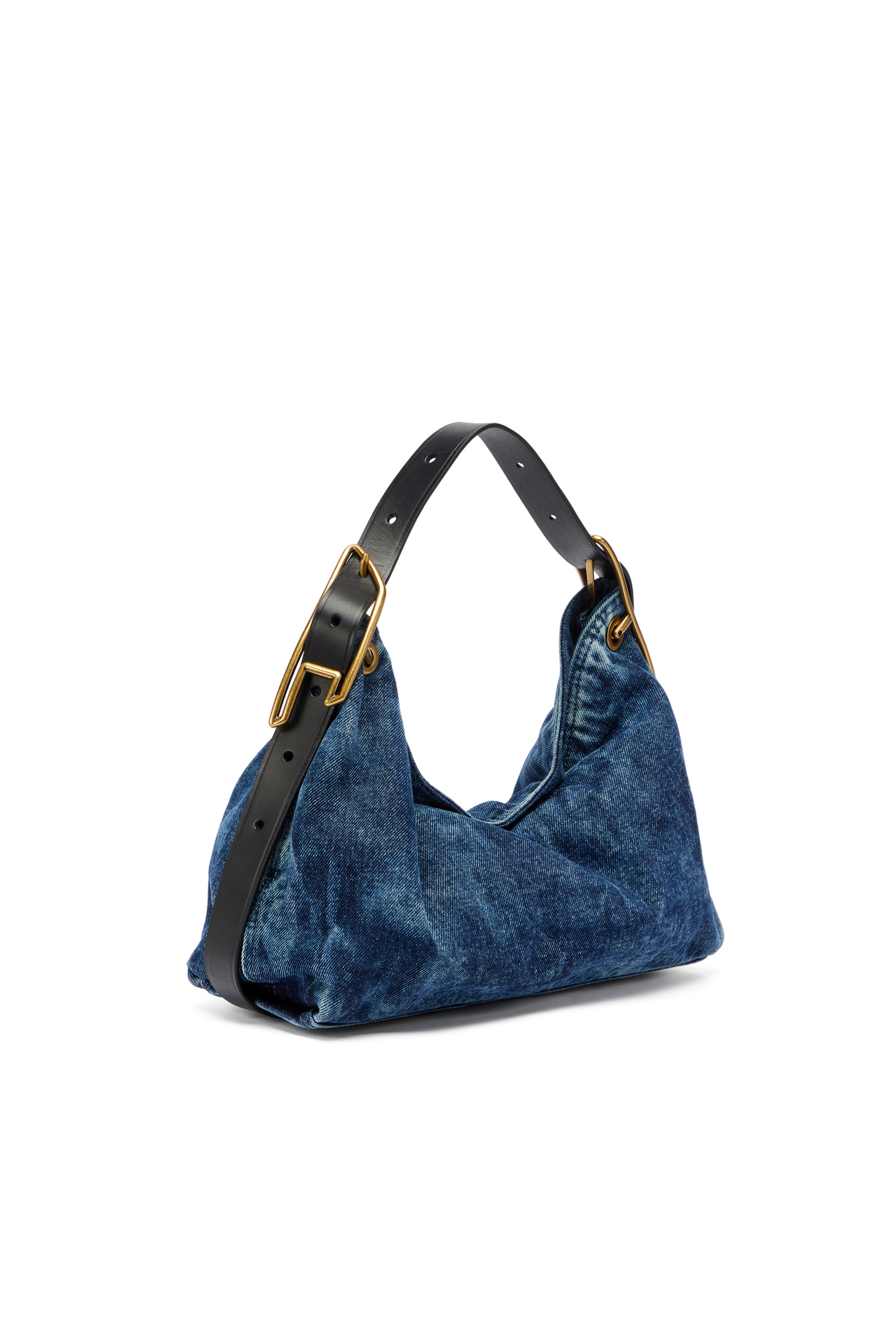 Diesel - D-LINE SHOULDER, D-Line-Borsa a spalla in denim Donna in Blu - 1
