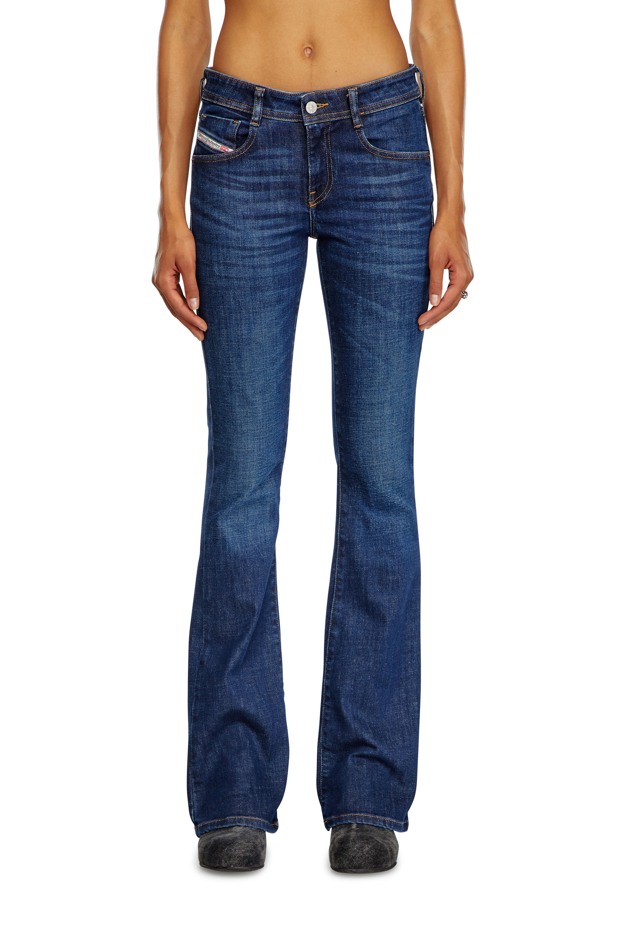 Diesel - 1969 D-Ebbey 09B90 Bootcut and Flare Jeans, Blu Scuro - Image 1