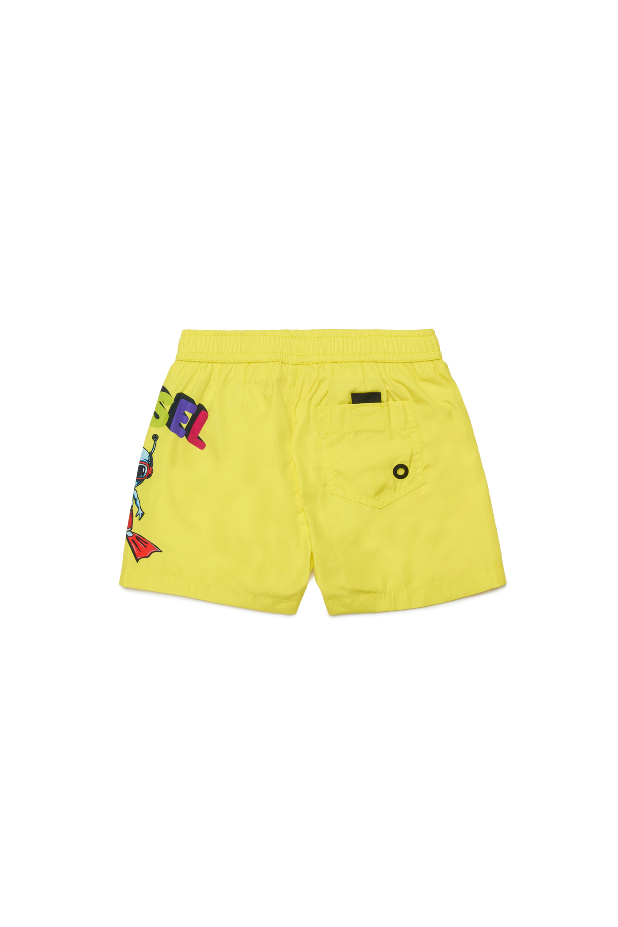 Diesel - MIRULYB, Shorts da bagno con stampa aliena Uomo in Giallo - 2