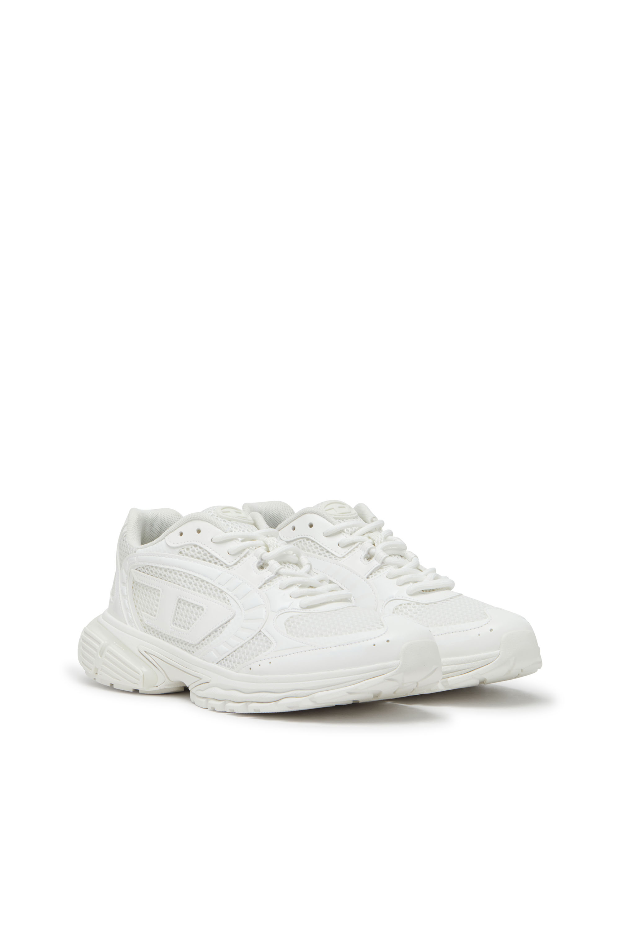 Diesel - S-PRO-V-DENSE LOW W, S-Pro-V-Dense-Sneaker monocromatiche in rete con logo Oval D Donna in Bianco - 2