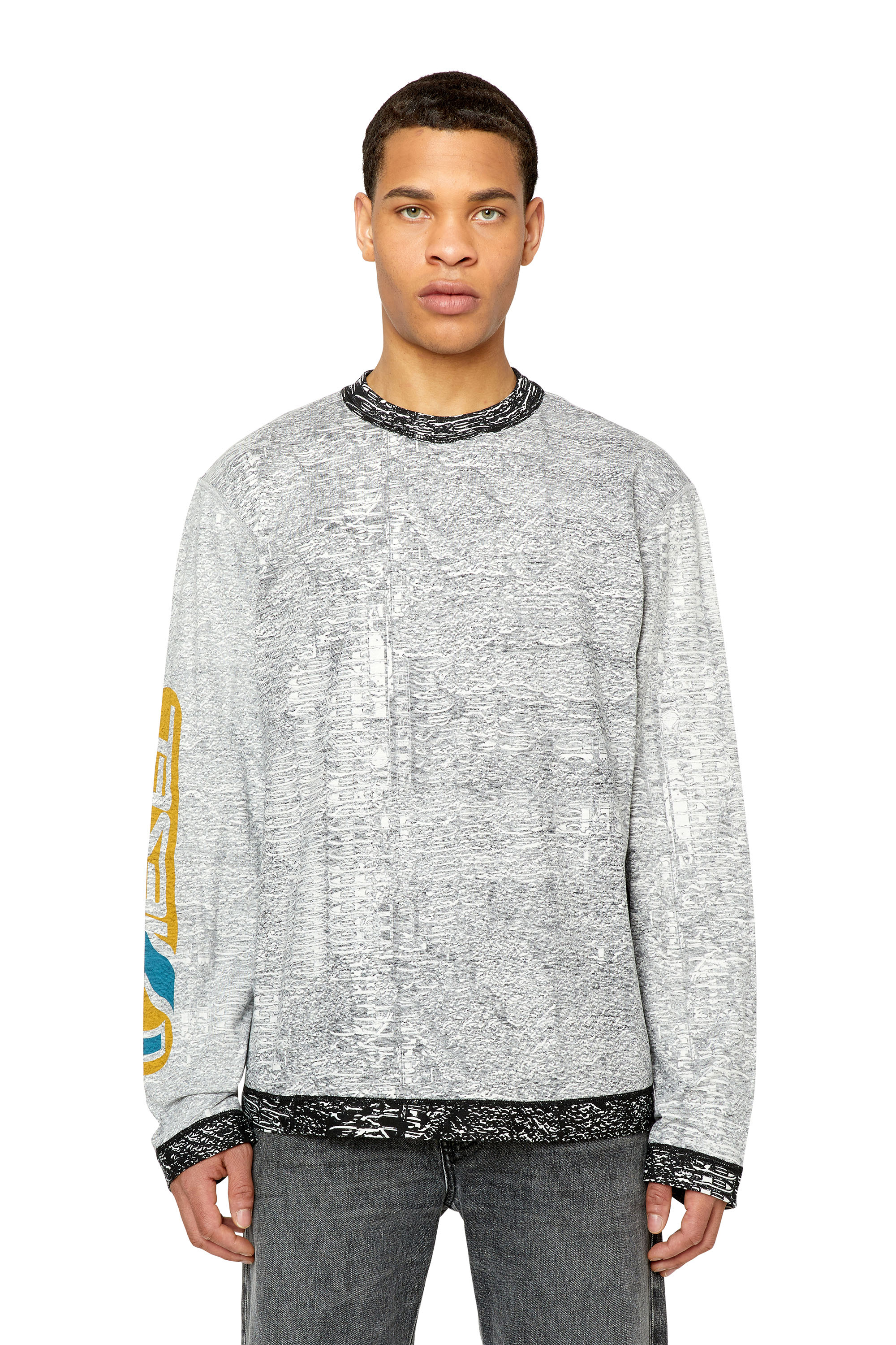 Diesel - T-CRANESIDE, Grigio Chiaro - Image 1