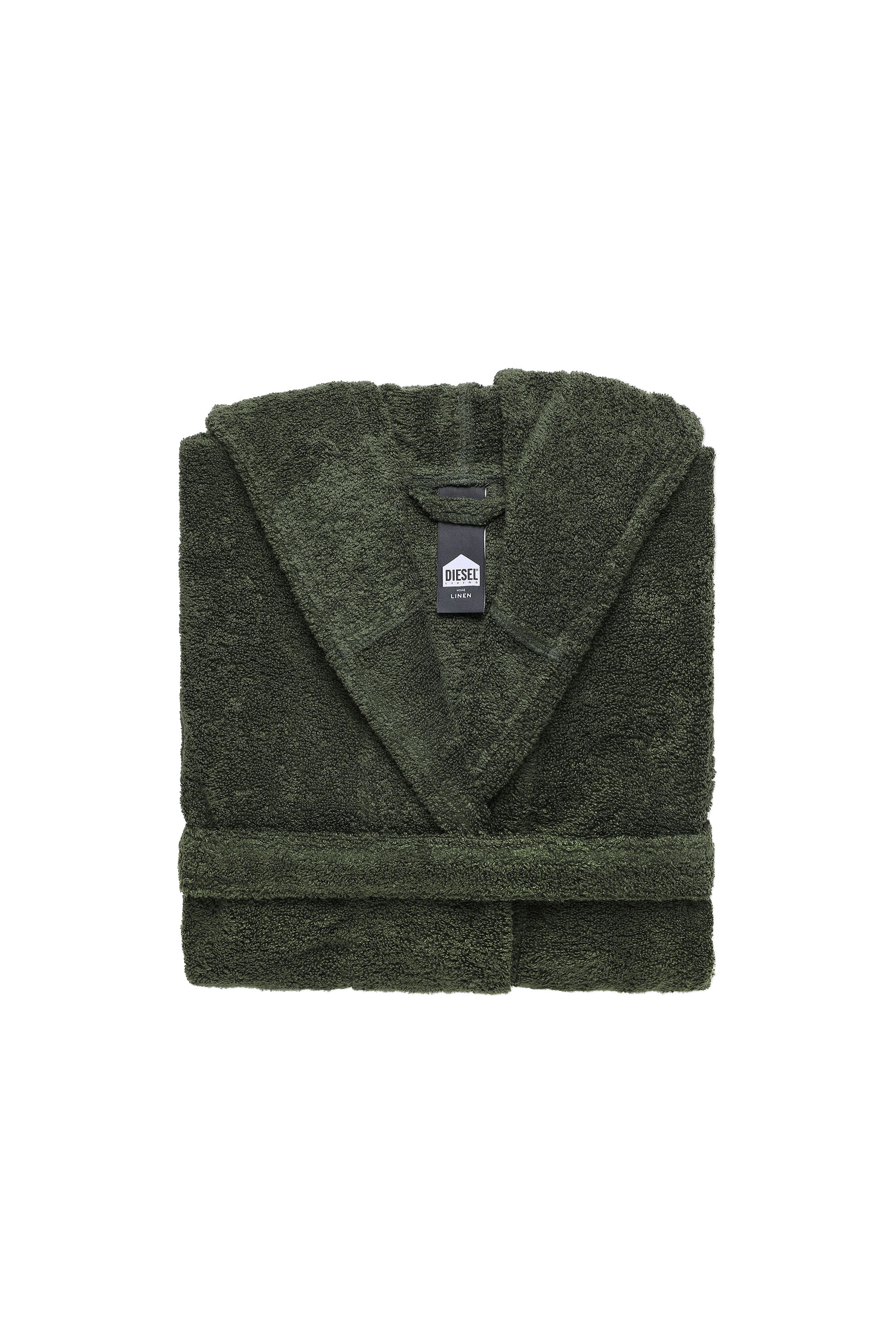 Diesel - ACC  SPORT LOGO CAP S/M, Accappatoio con cappuccio SPORT LOGO, S/M Unisex in Verde - 1