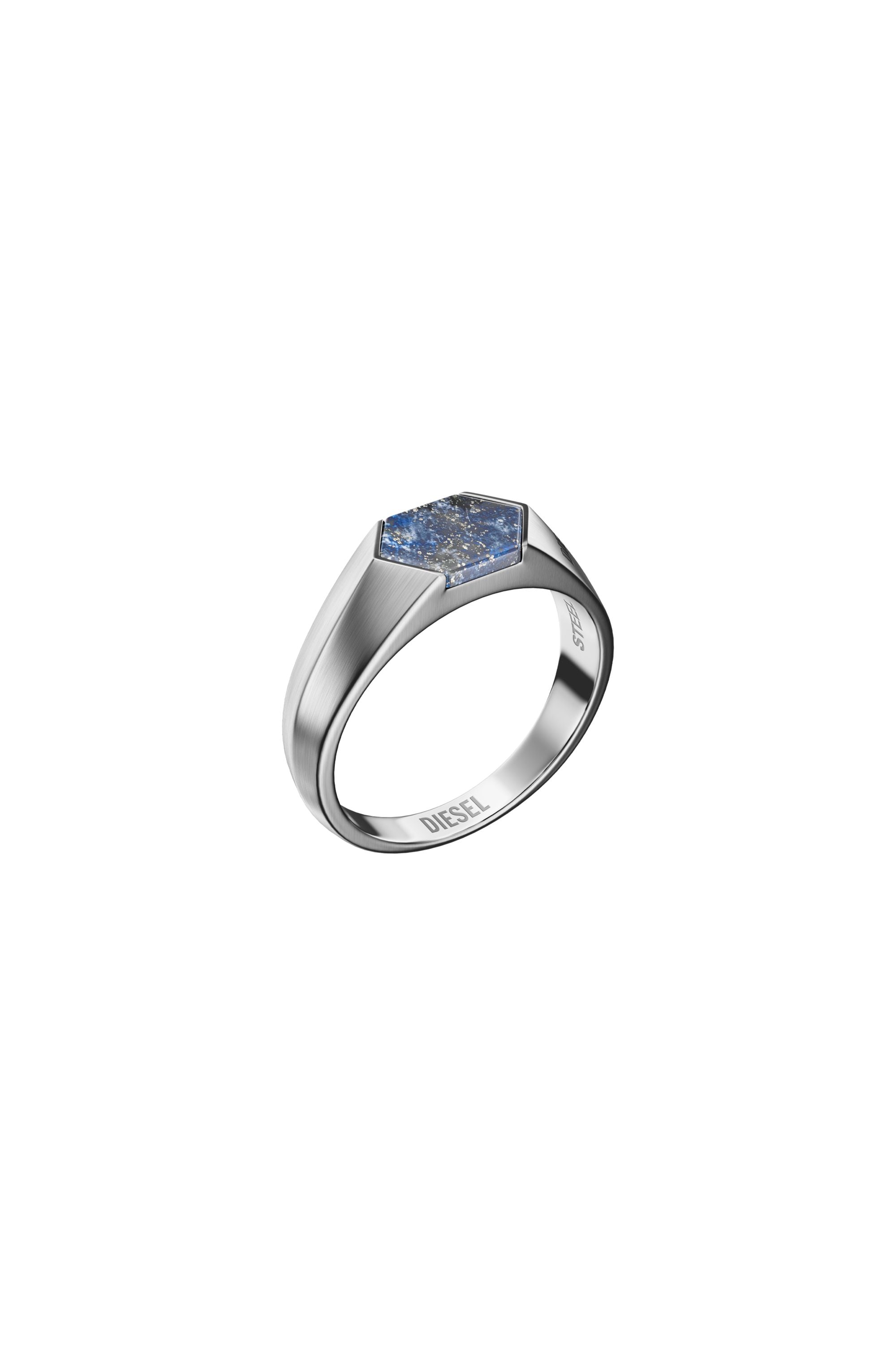 Diesel - DX1712040, Anello chevalier in lapislazzuli Unisex in Argento - 1