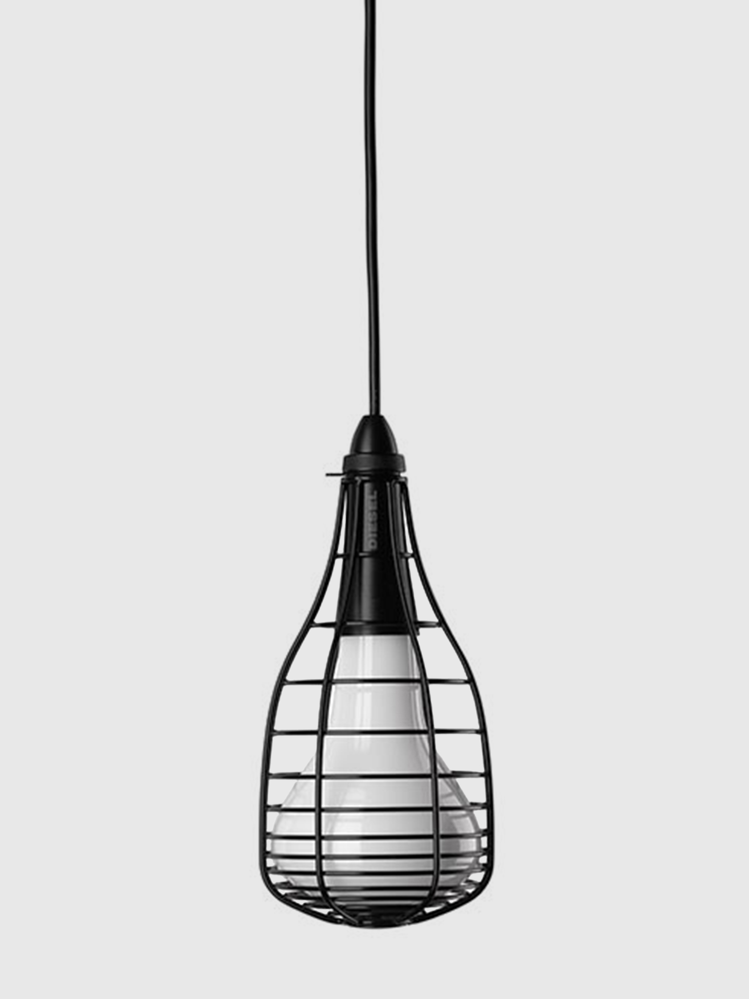 Diesel - CAGE SOSPENSIONE MIC, Lampada a sospensione con gabbia decorativa Unisex in Nero - 1