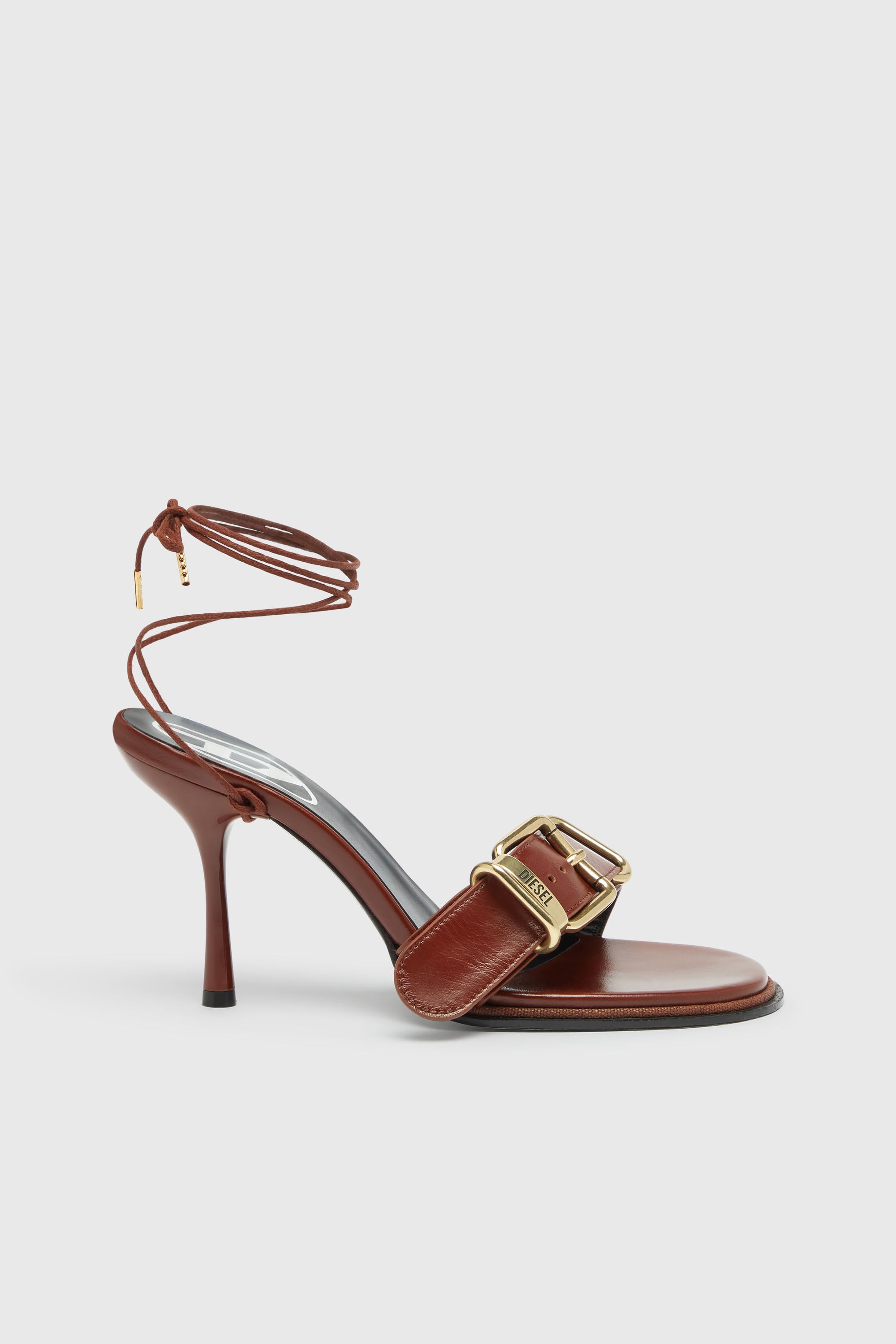 Diesel - D-COCCO-90-SA, D-Cocco-Sandali con cinturino alla caviglia in pelle Donna in Marrone - 2