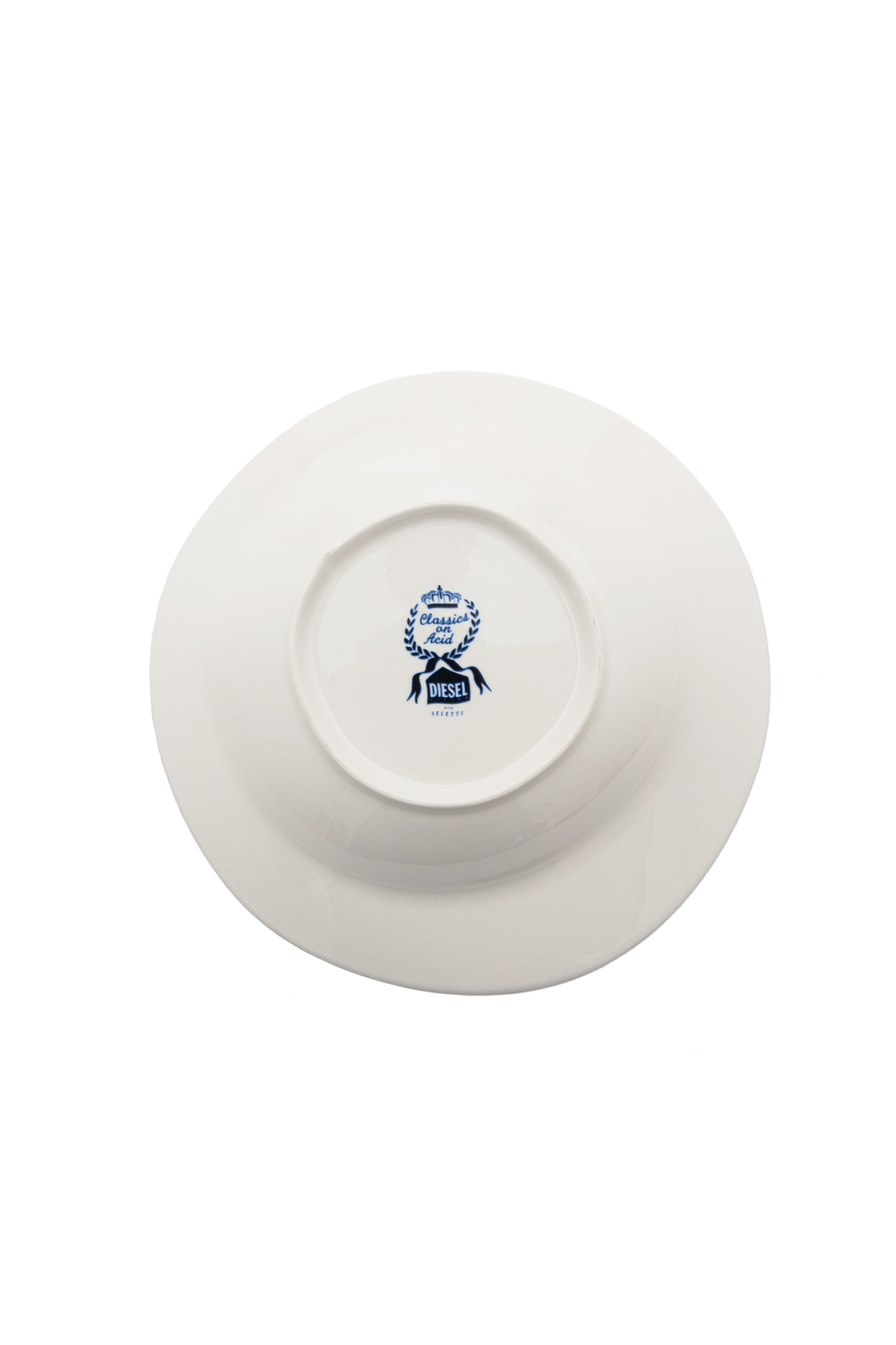 Diesel - 11222 SOUP PLATE IN PORCELAIN "CLASSIC O, Bianco/Blu - Image 2