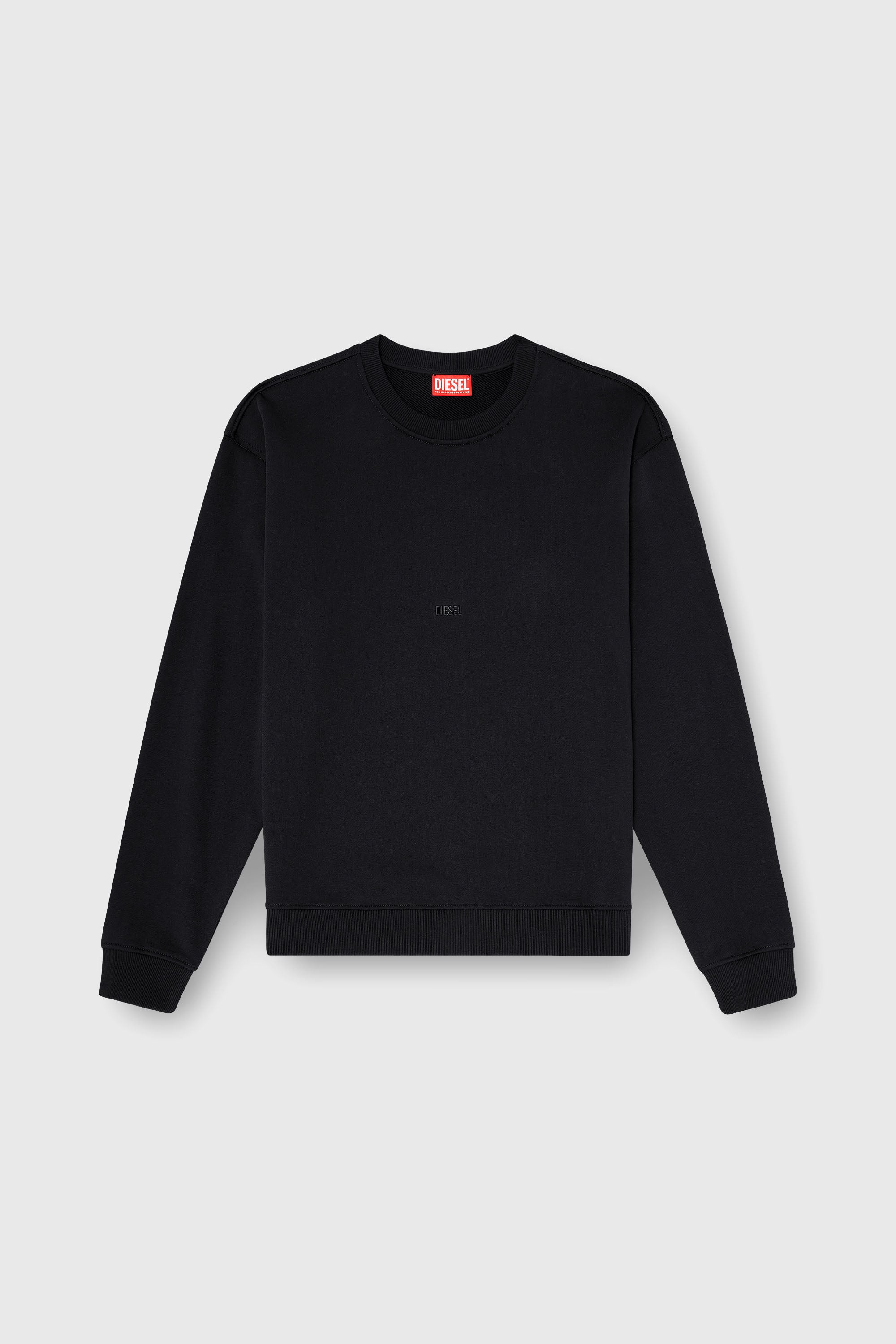 Diesel - S-NORM-AA5, Felpa in cotone con micro ricamo logo Uomo in Nero - 2