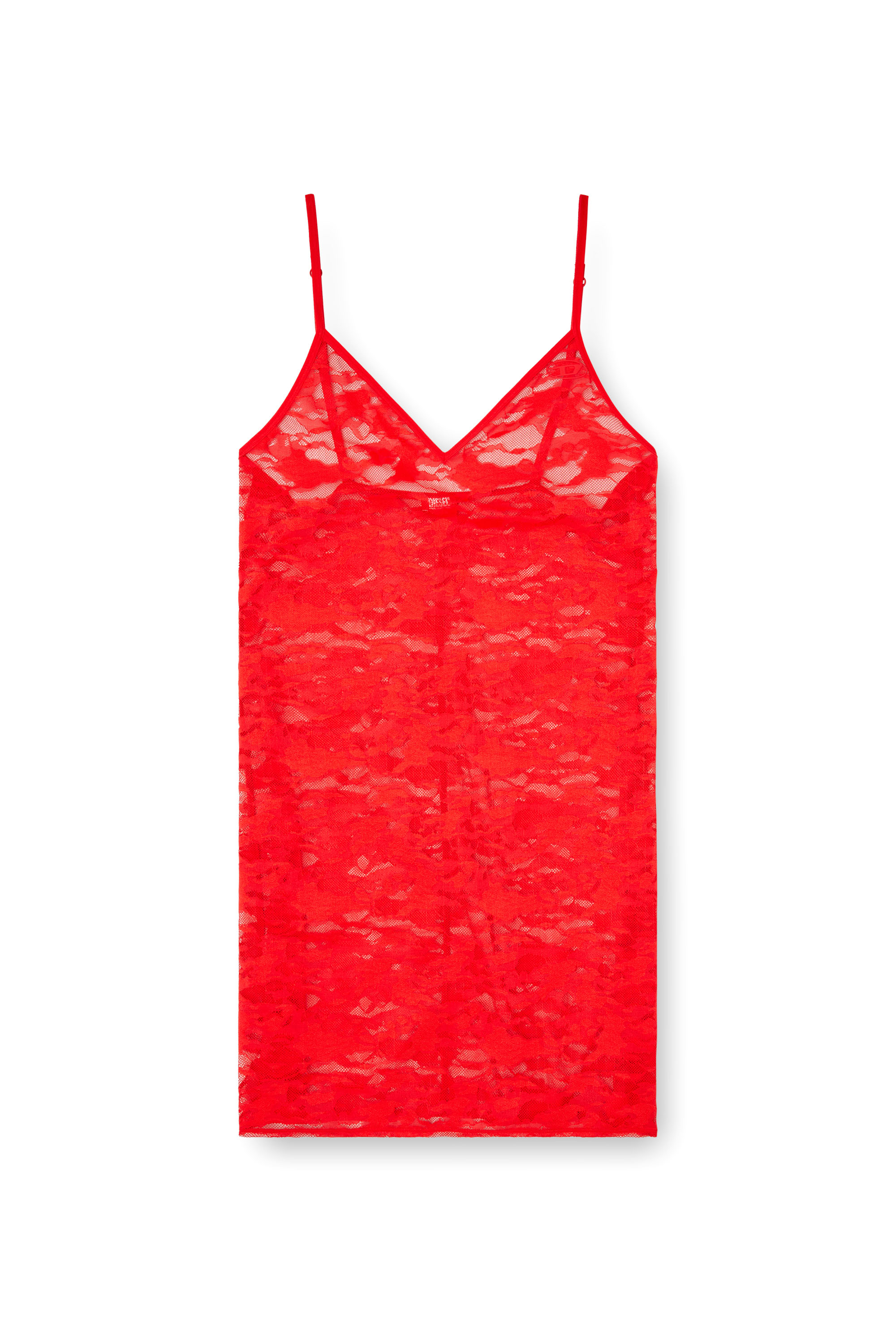 Diesel - LAYLA-UTLT, Sottoveste in pizzo con spalline regolabili Donna in Rosso - 4