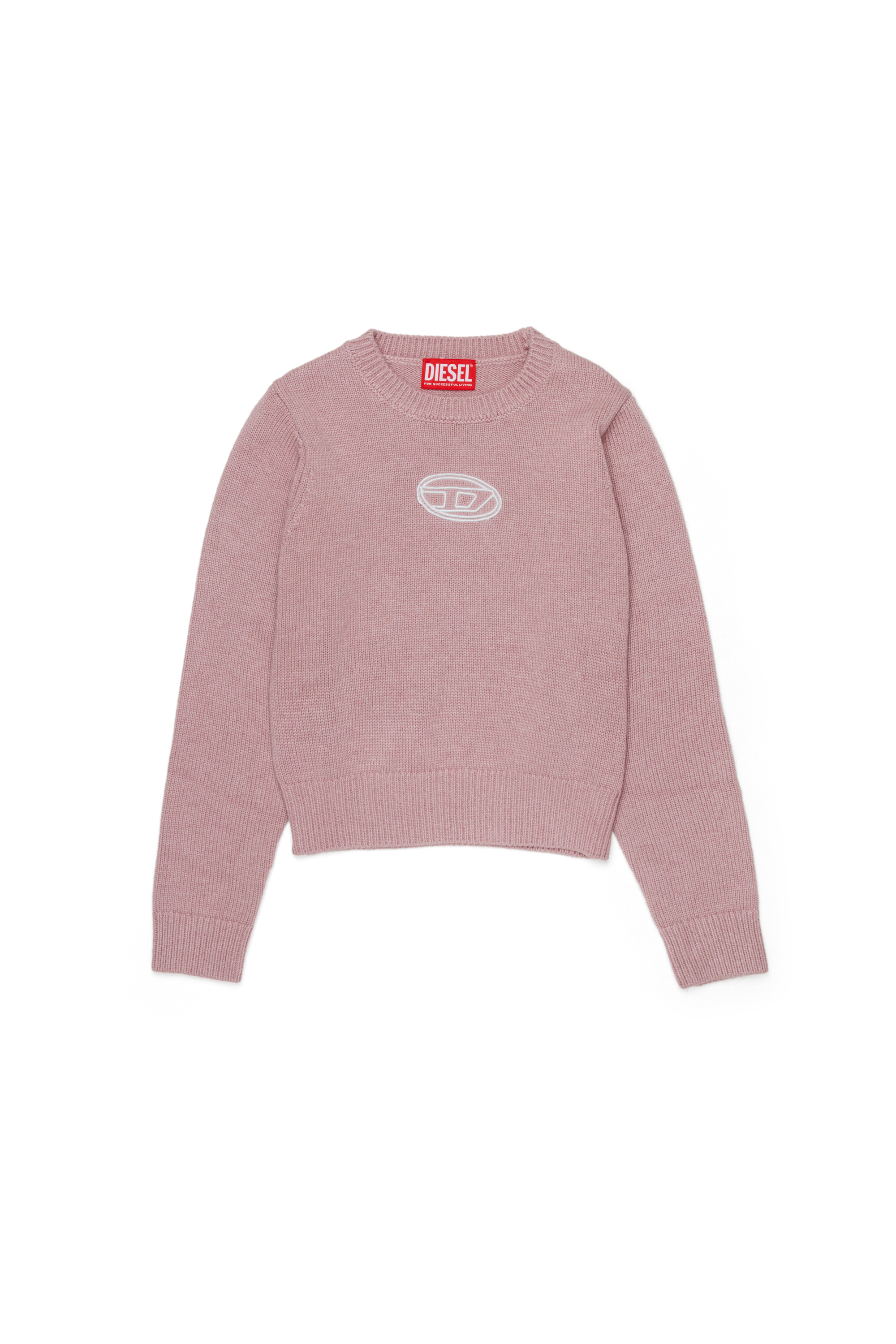 Diesel - KLESSY, Maglione misto lana con logo Donna in Rosa - 1