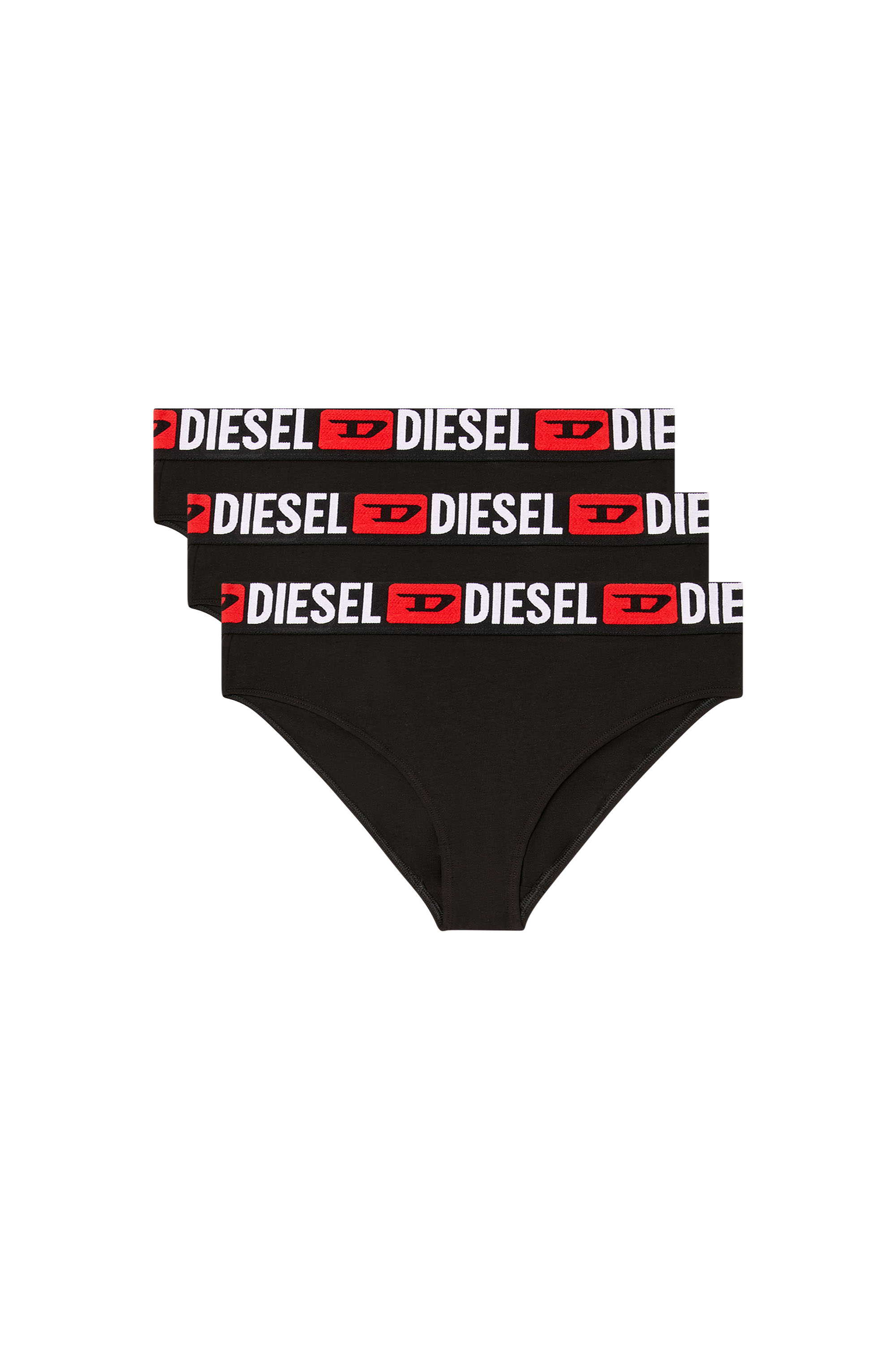 Diesel - SAM-D-CORE-3PACK, Set di tre slip con maxi logo in vita Donna in Nero - 1