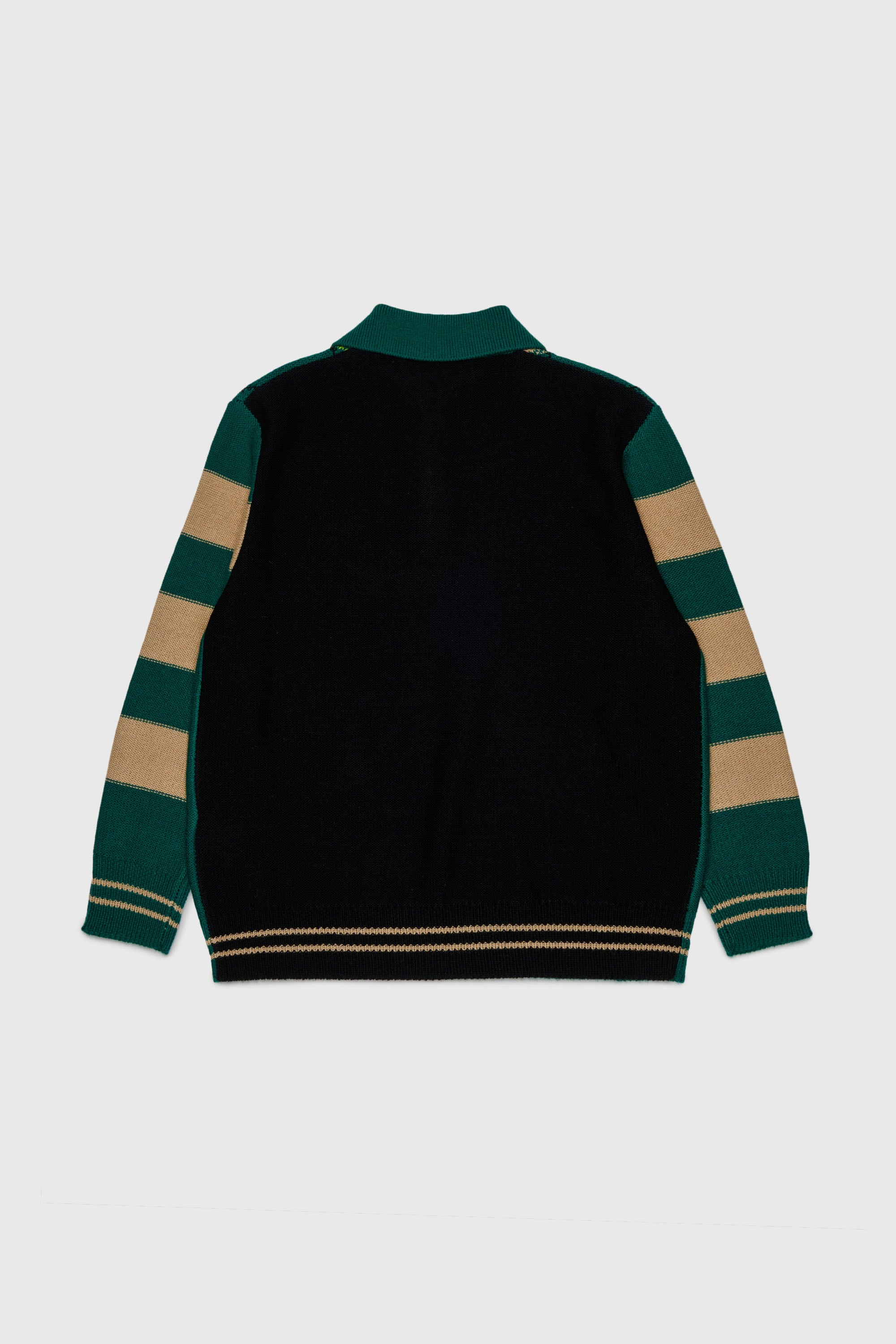 Diesel - KROMBY OVER, Maglia polo in misto lana con motivo argyle Unisex in Verde - 2