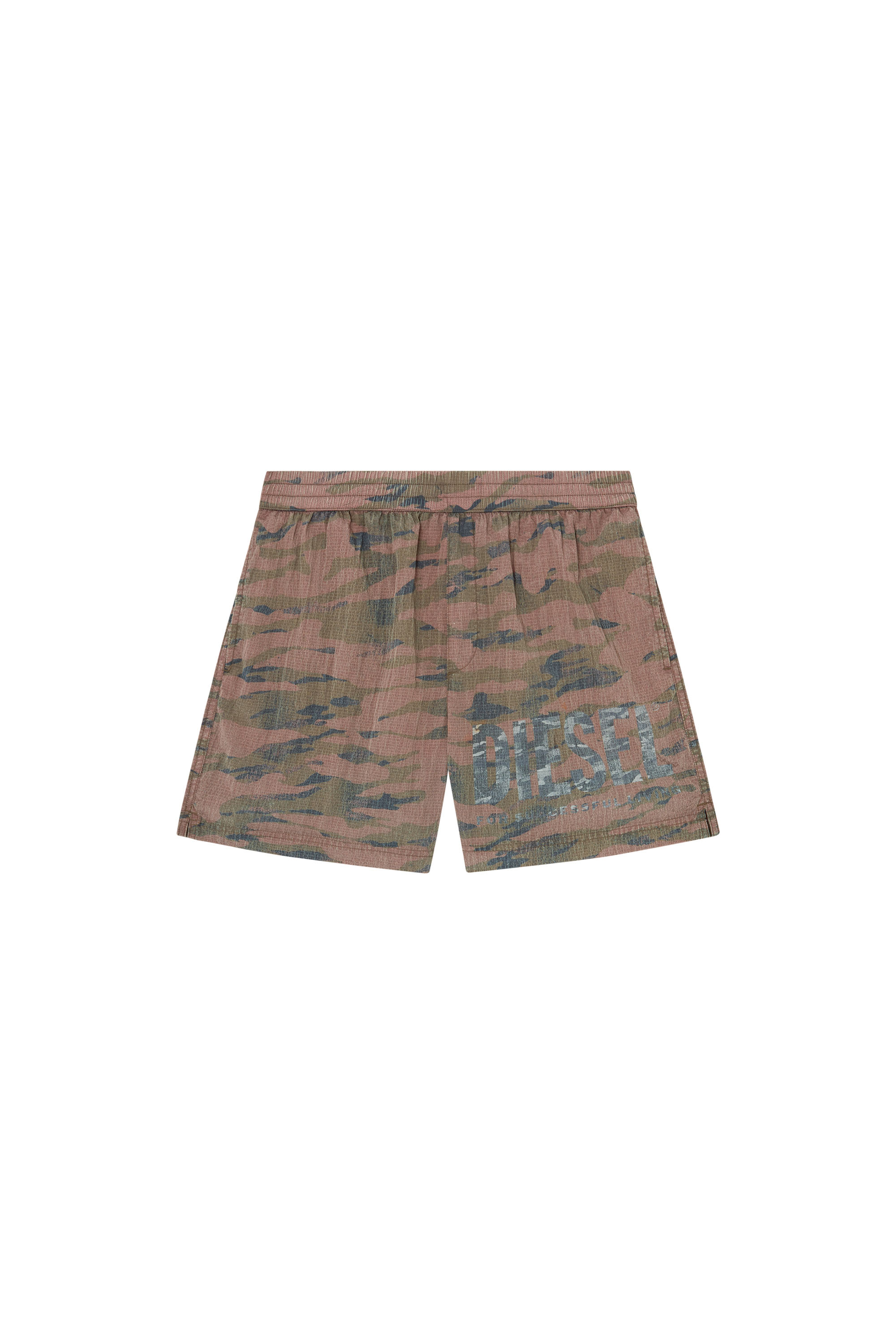 Diesel - RIO-41-UTLT, Pantaloncini da mare in ripstop camouflage Uomo in Marrone - 4