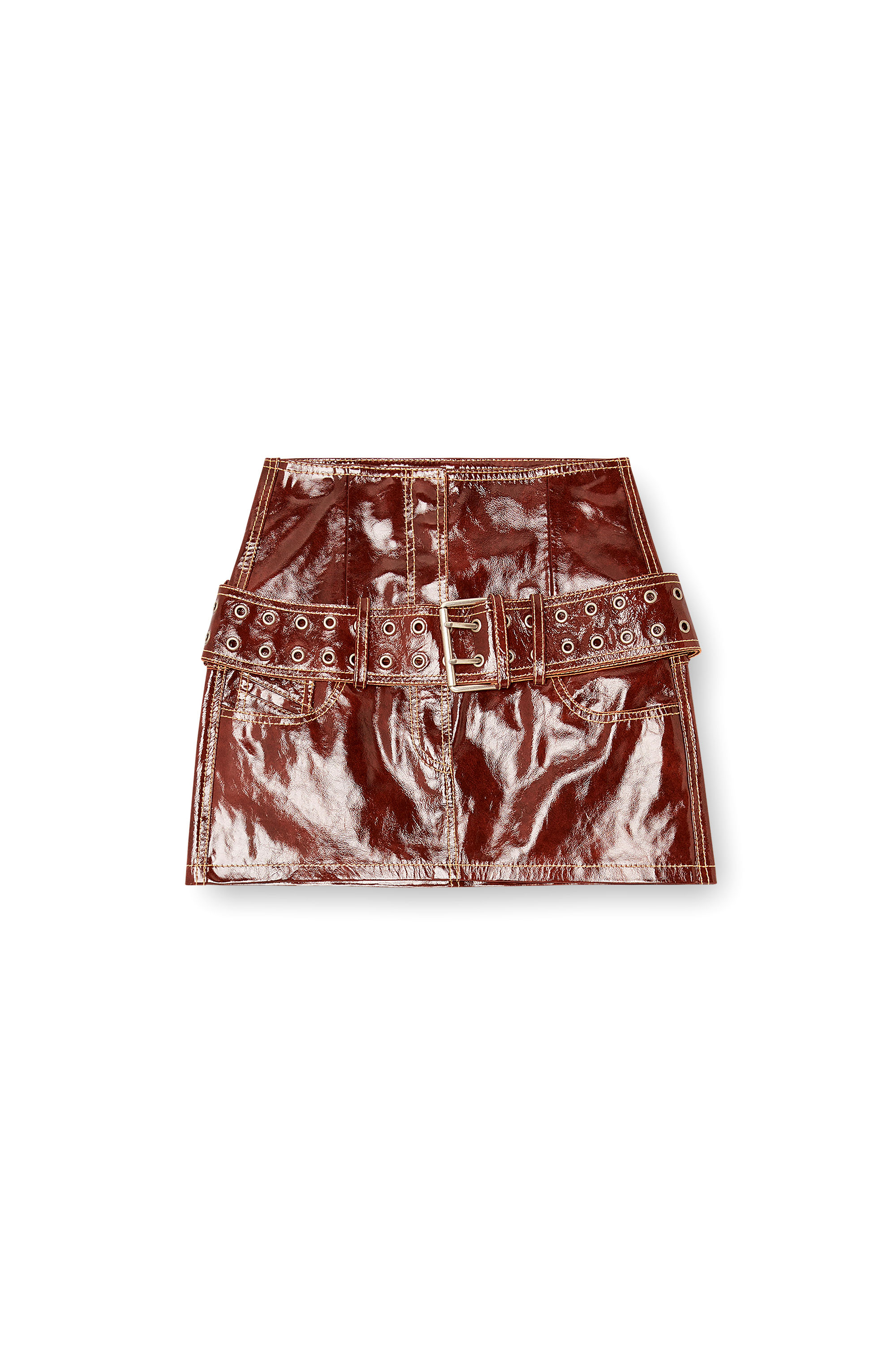 Diesel - L-EVANT, Minigonna in vernice con cintura Donna in ToBeDefined - 2