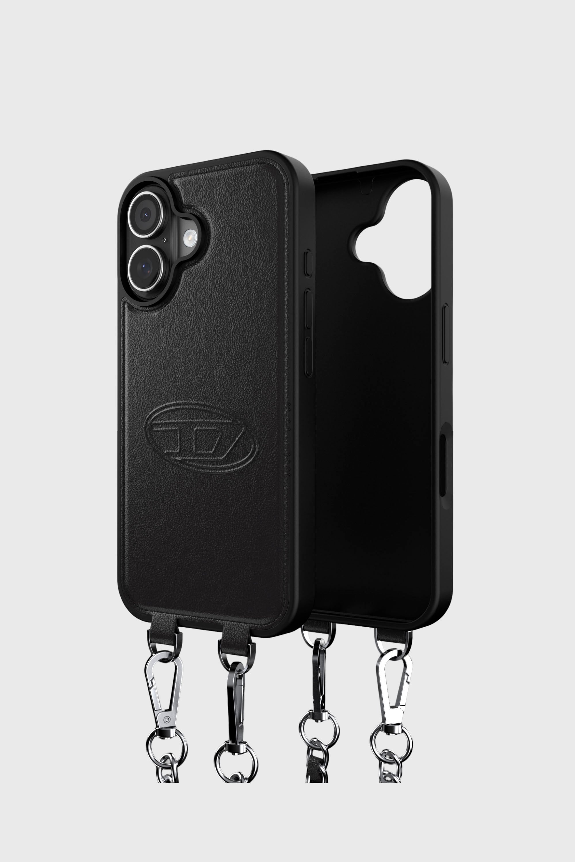 Diesel - 60661 MOULDED CASE, Cover Oval D con cinturino e MagSafe per iPhone 17 Unisex in Nero - 1