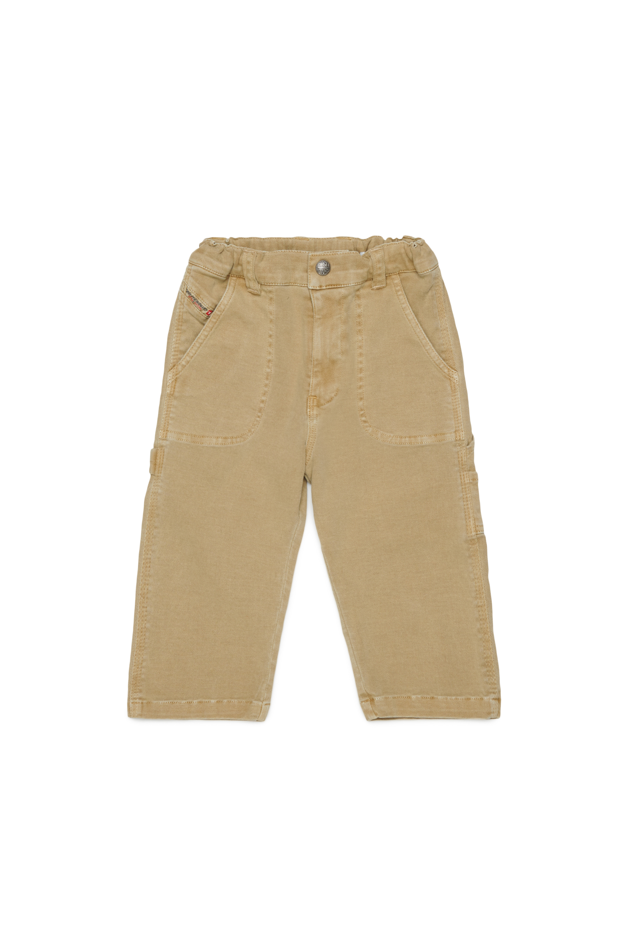 Diesel - PELINIB, Pantaloni stile workwear in cotone stretch Uomo in Marrone - 1