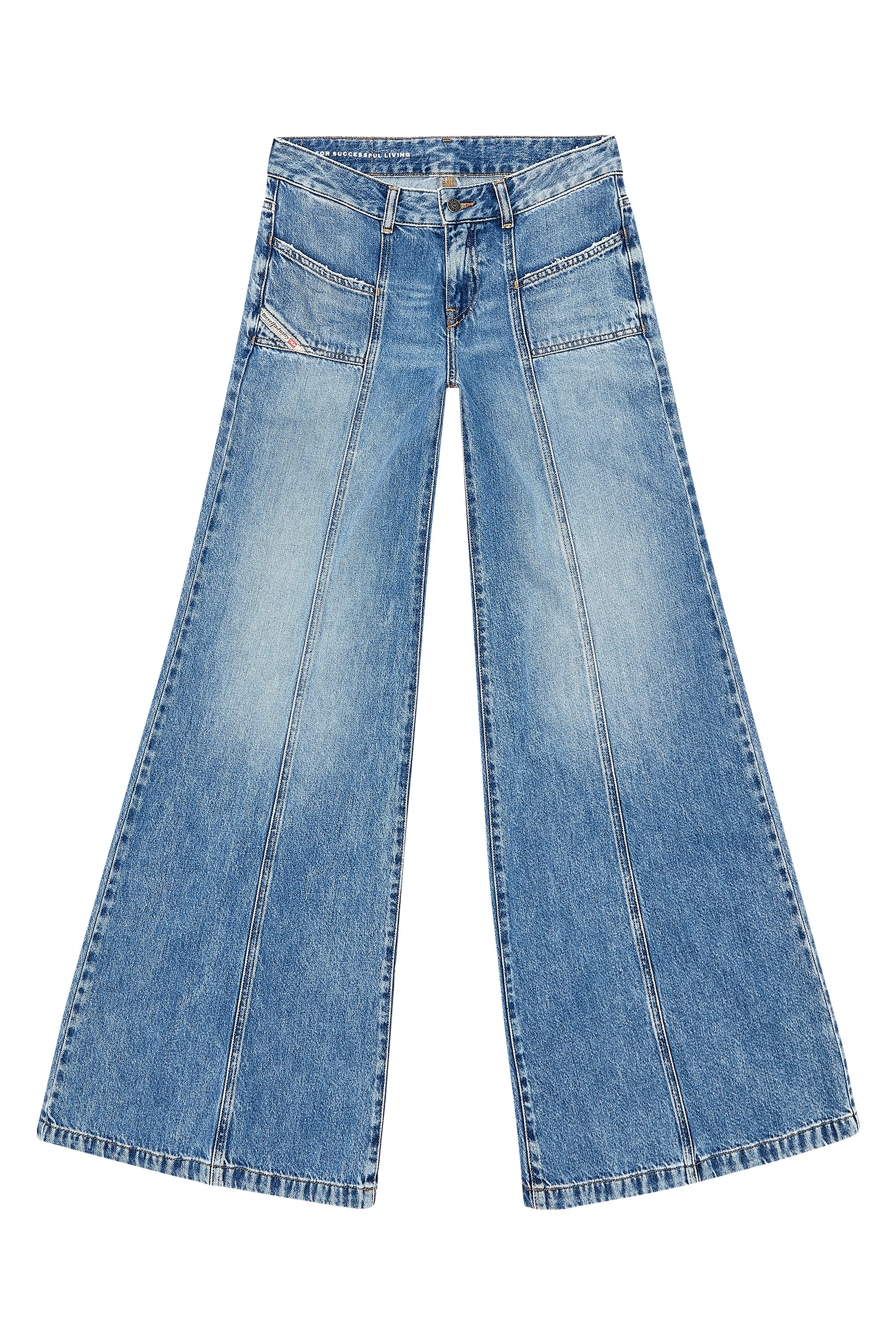 Diesel - Flare Jeans D-Akii 09H95 Donna, Blu medio - Image 3