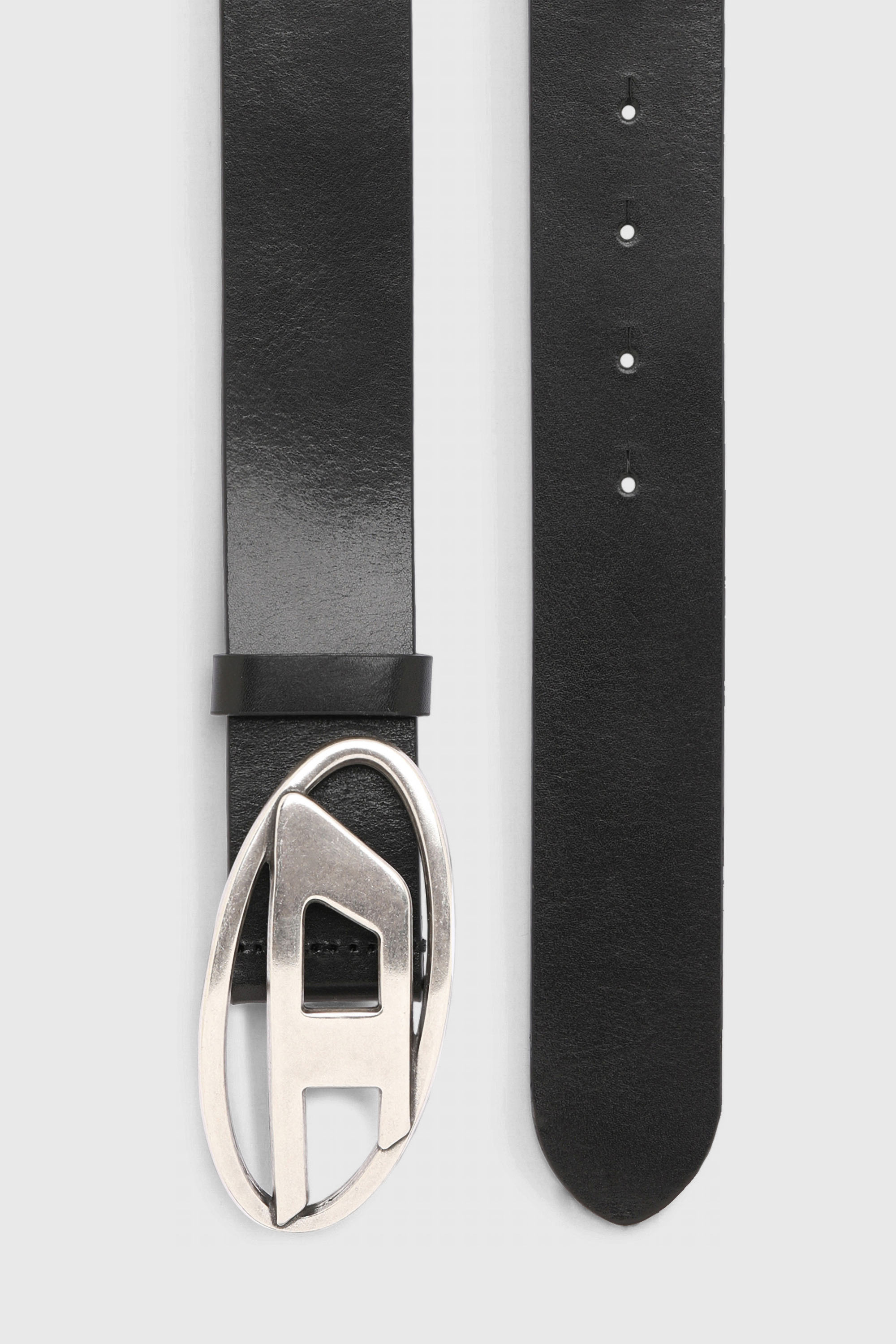 Diesel - B-1DR, Cintura 3.9 cm in pelle con fibbia a D Uomo in Nero - 2