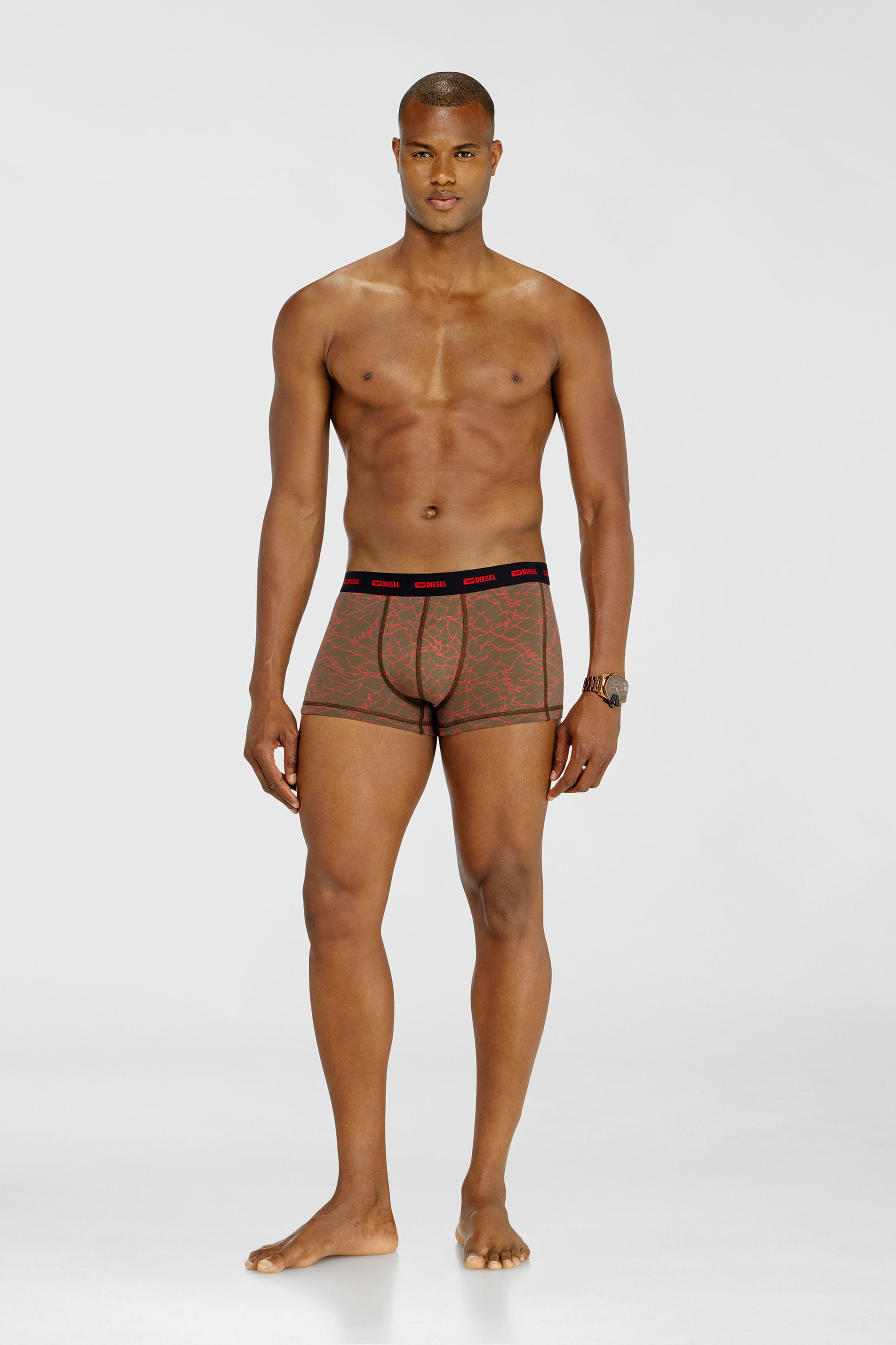 Diesel - DAMIEN-UTLT-3PACK, Set da tre boxer stretch con motivo grafico Uomo in Multicolor - 2