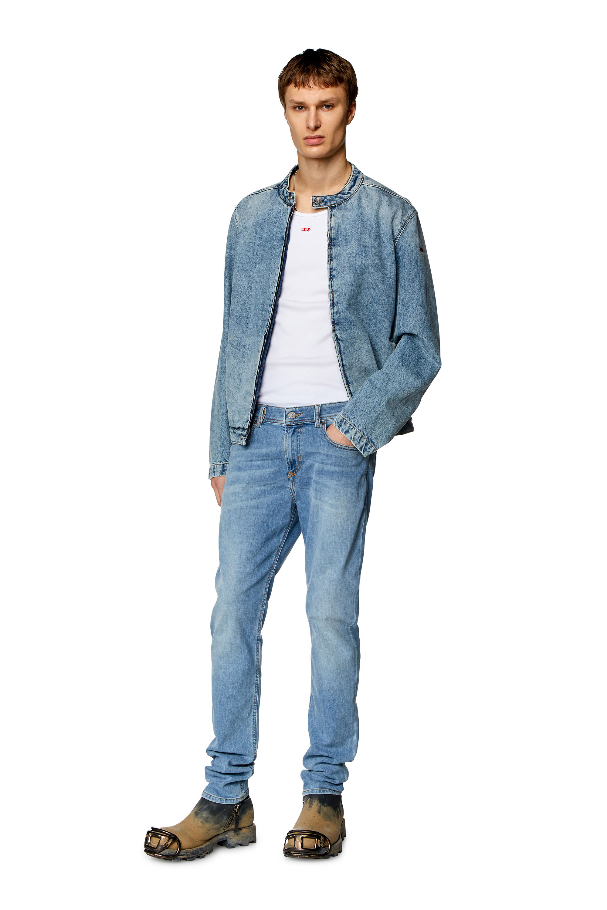 Diesel - Skinny Jeans 1979 Sleenker 09H62 Uomo, Blu Chiaro - Image 1