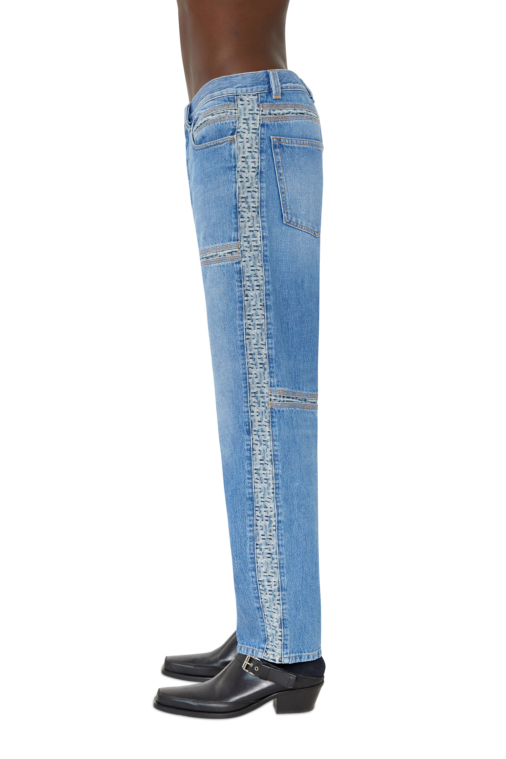Diesel - D-Mand 09E41 Straight Jeans, Blu medio - Image 4