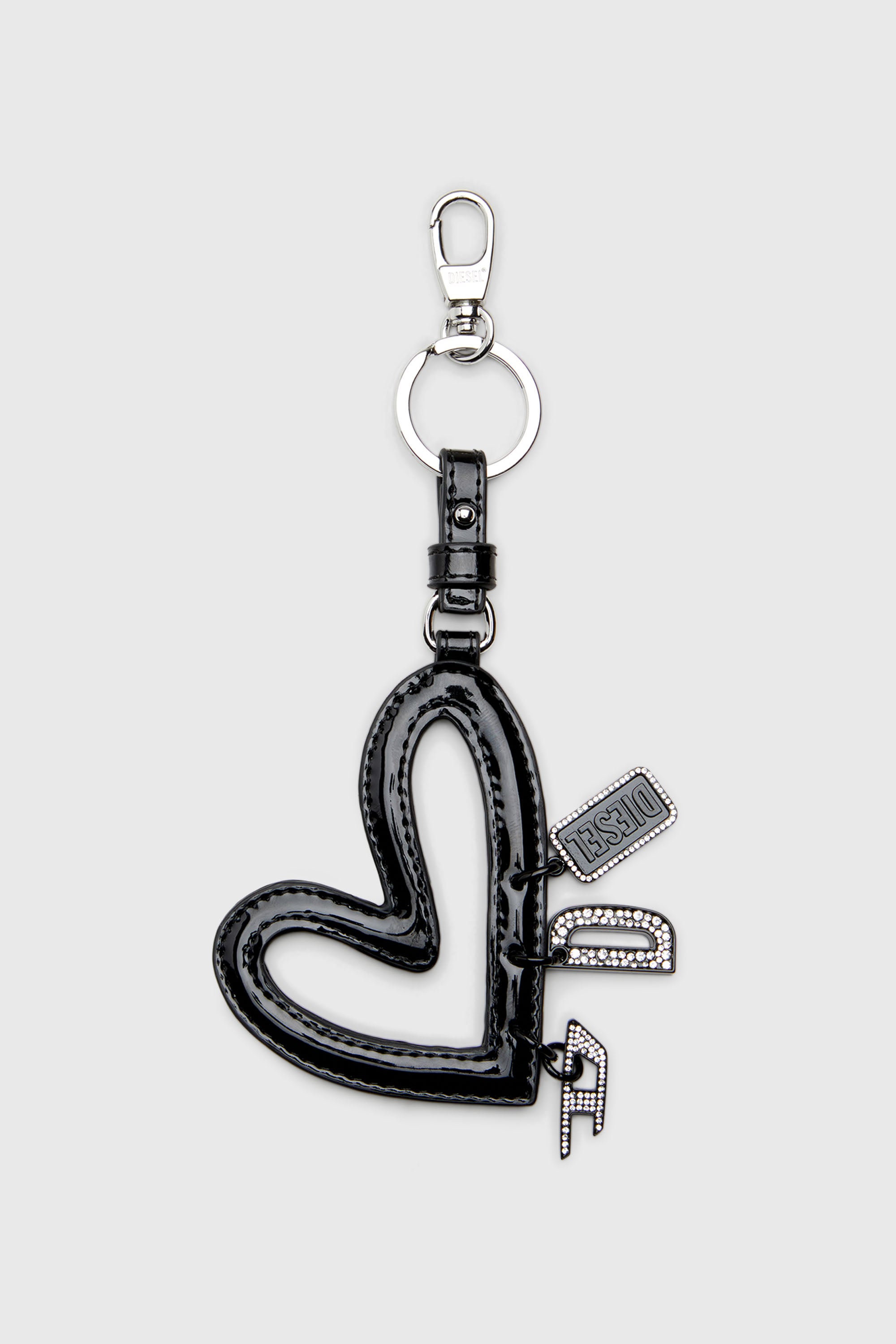 Diesel - MULTI II, Woman's Heart charm with glossy finish in Black - 1
