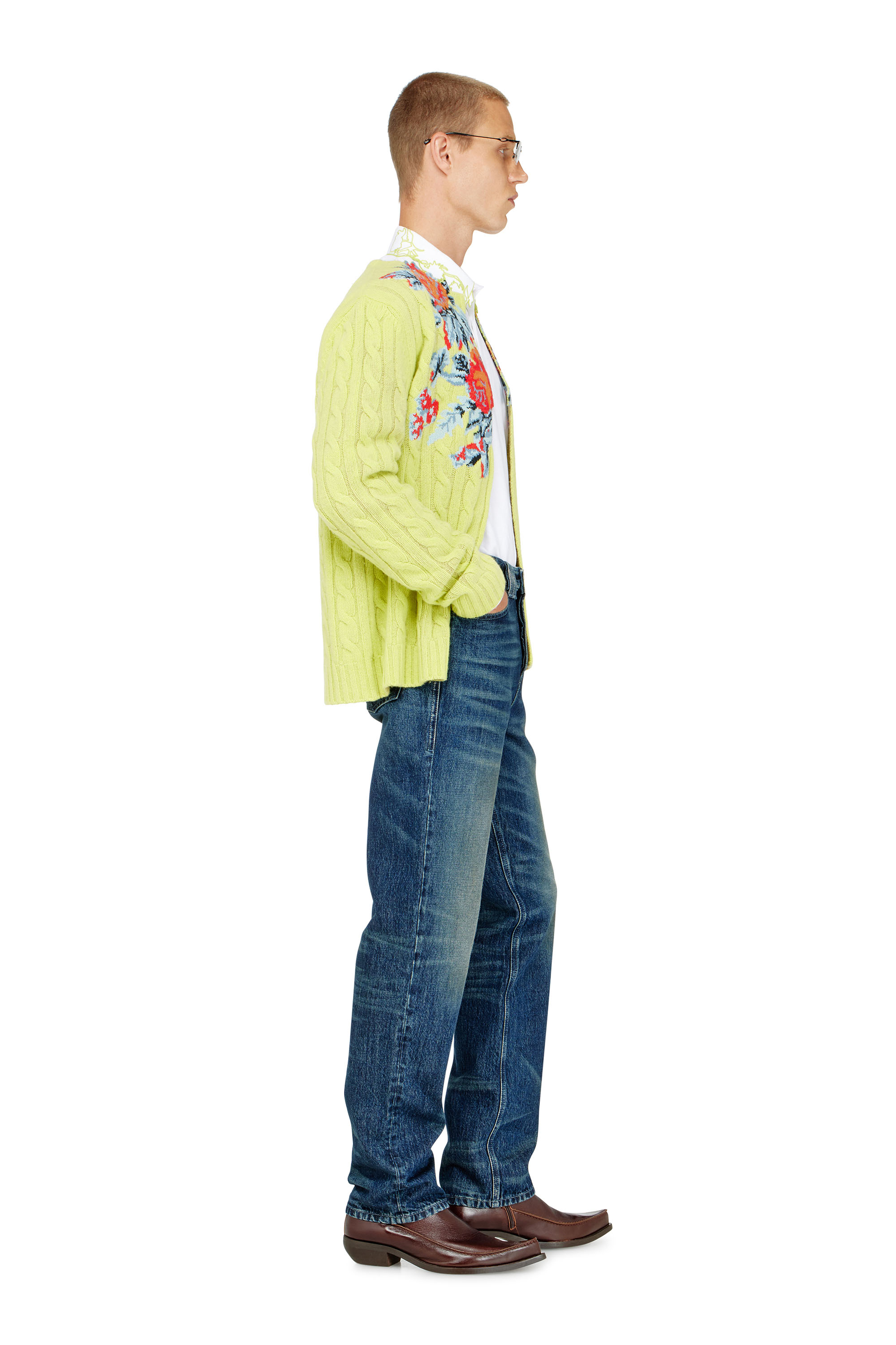 Diesel - Regular Jeans 1991 D-Voeed 007FZ Uomo, Blu Scuro - Image 3