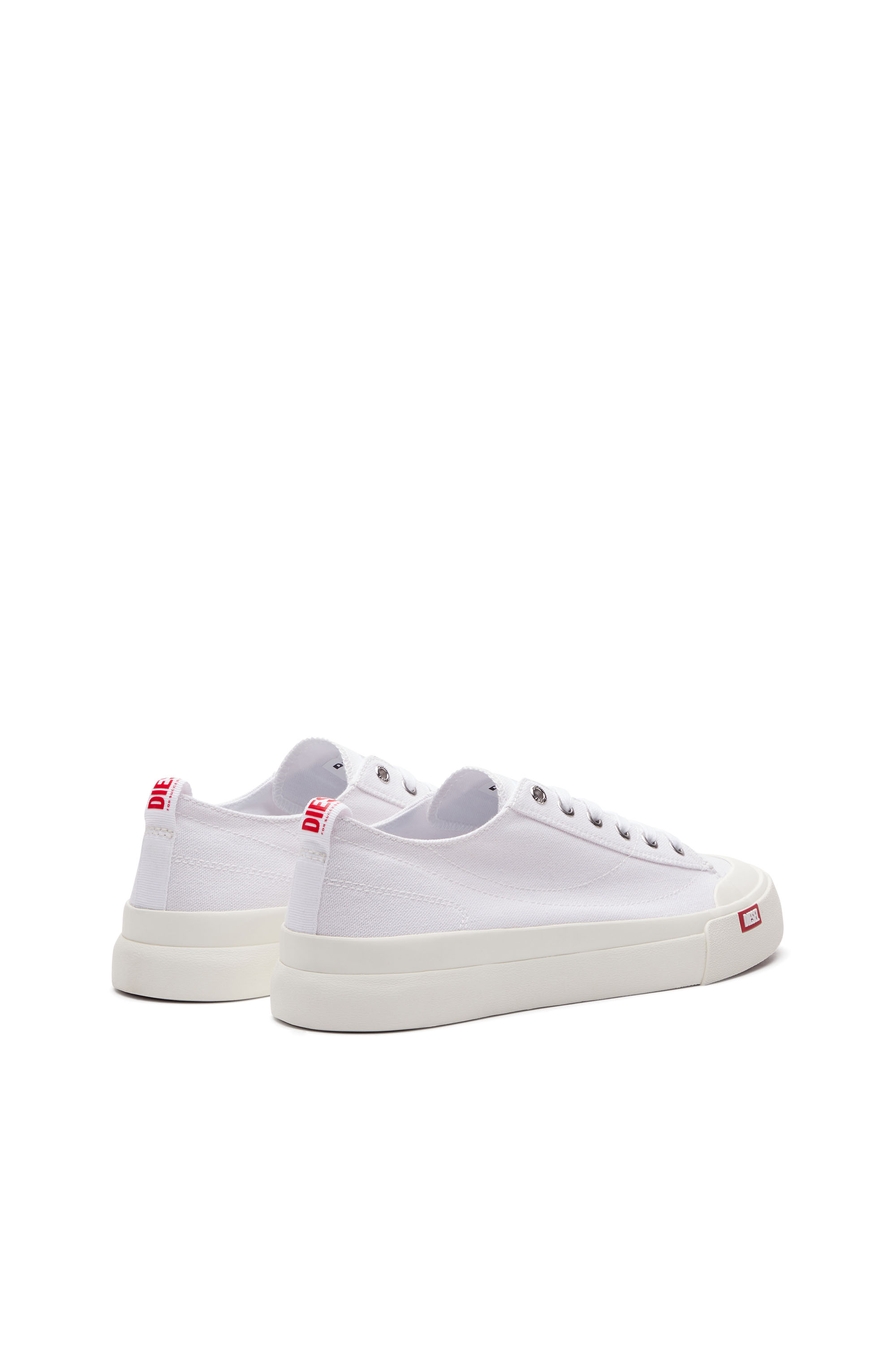 Diesel - S-ATHOS LOW W, S-Athos Low-Sneaker in canvas Donna in Bianco - 3