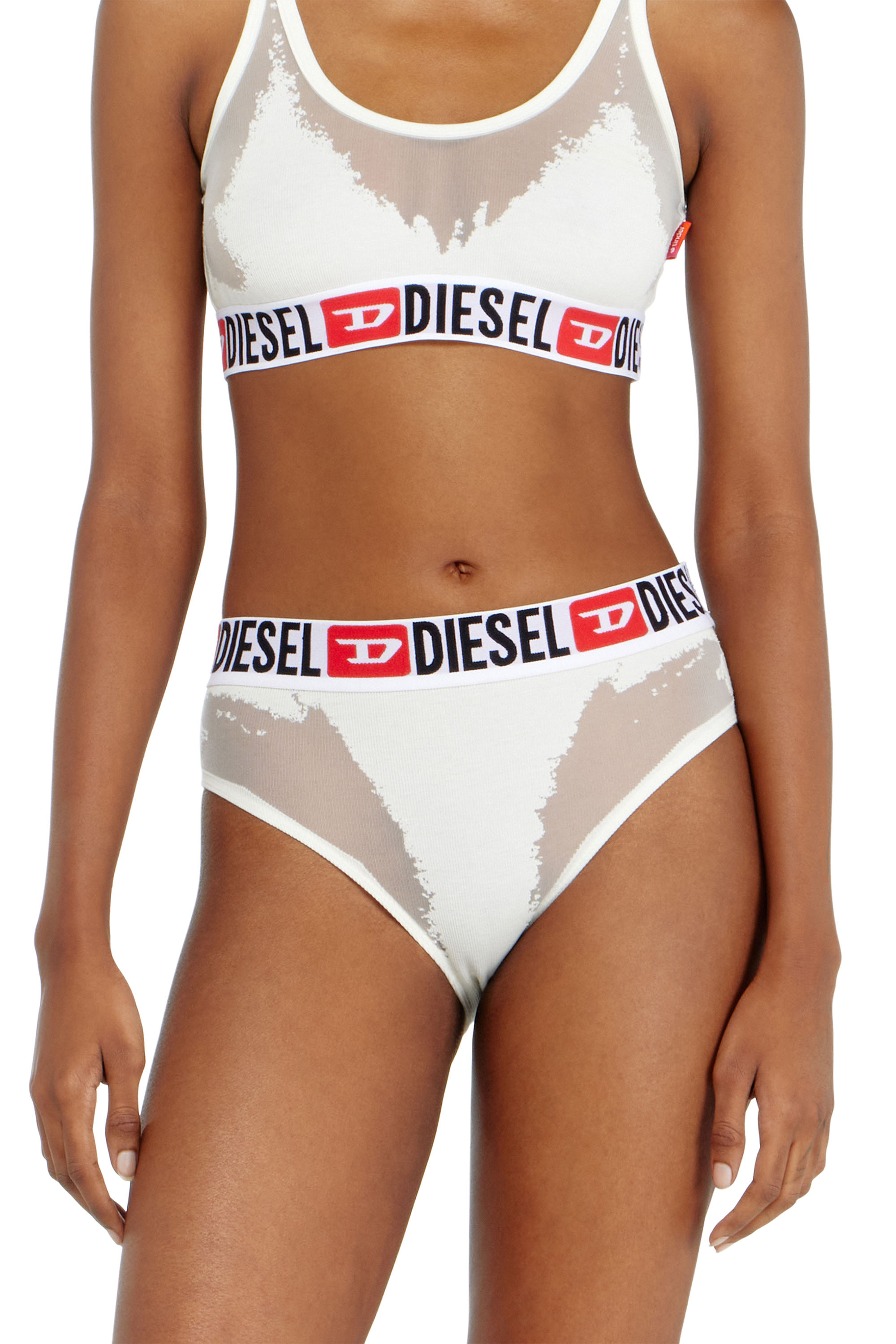 Diesel - PR-SAM-D-CORE, Slip con effetto devor&eacute; trasparente Donna in Bianco - 3